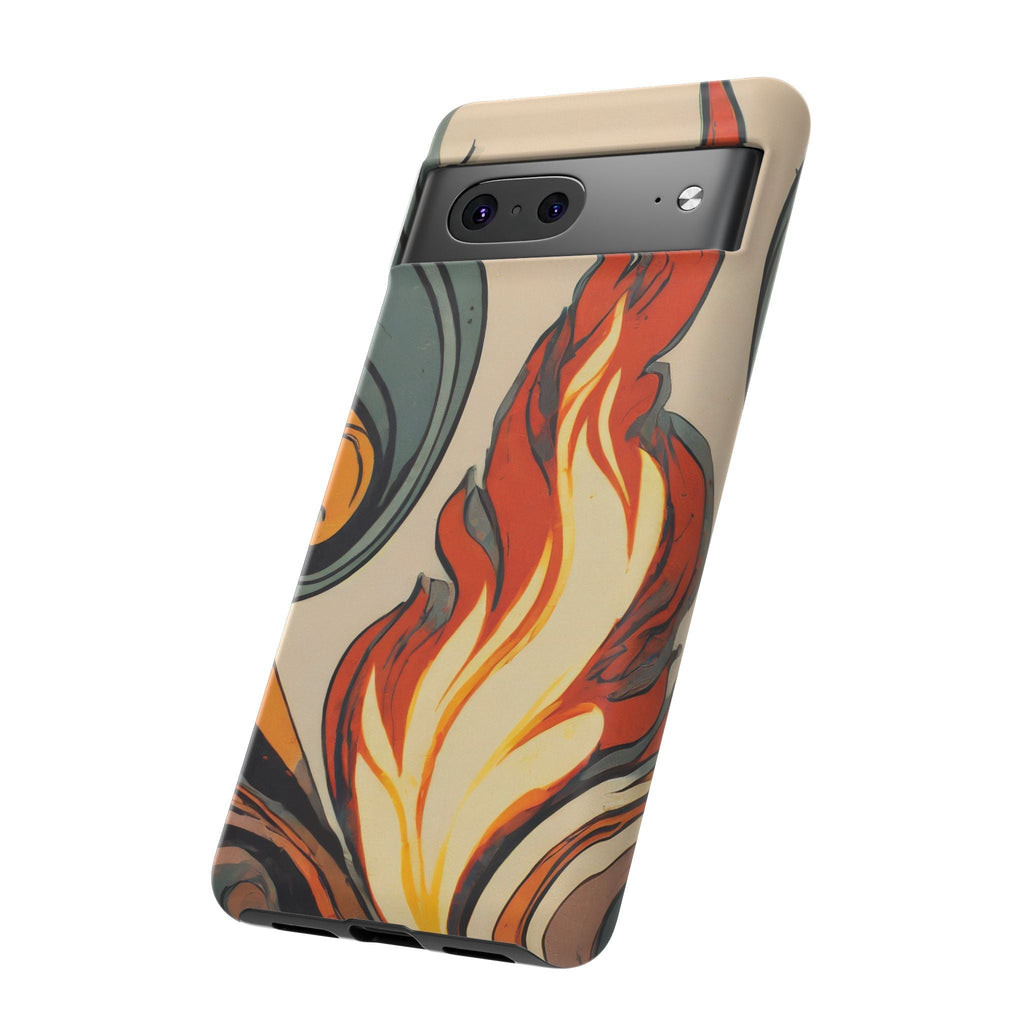 Artistic Flames Abstract Tough Phone Case