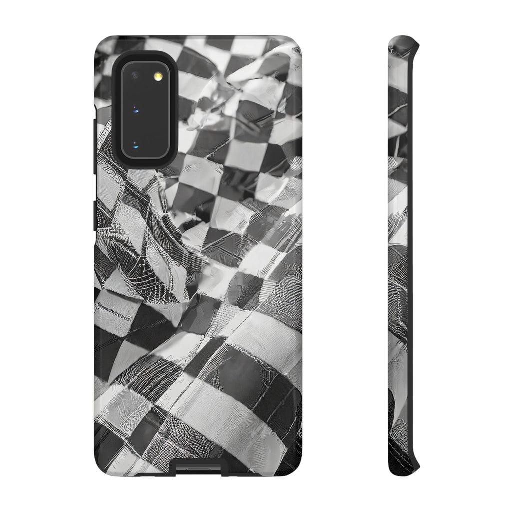 Abstract Checker Print Tough Phone Case