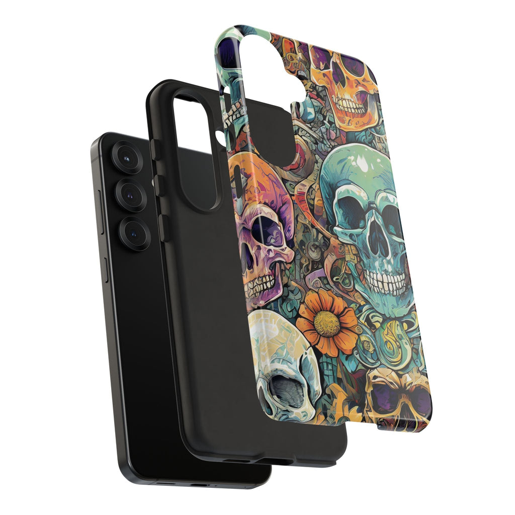 Artistic Skull Collage Tough Phone Case