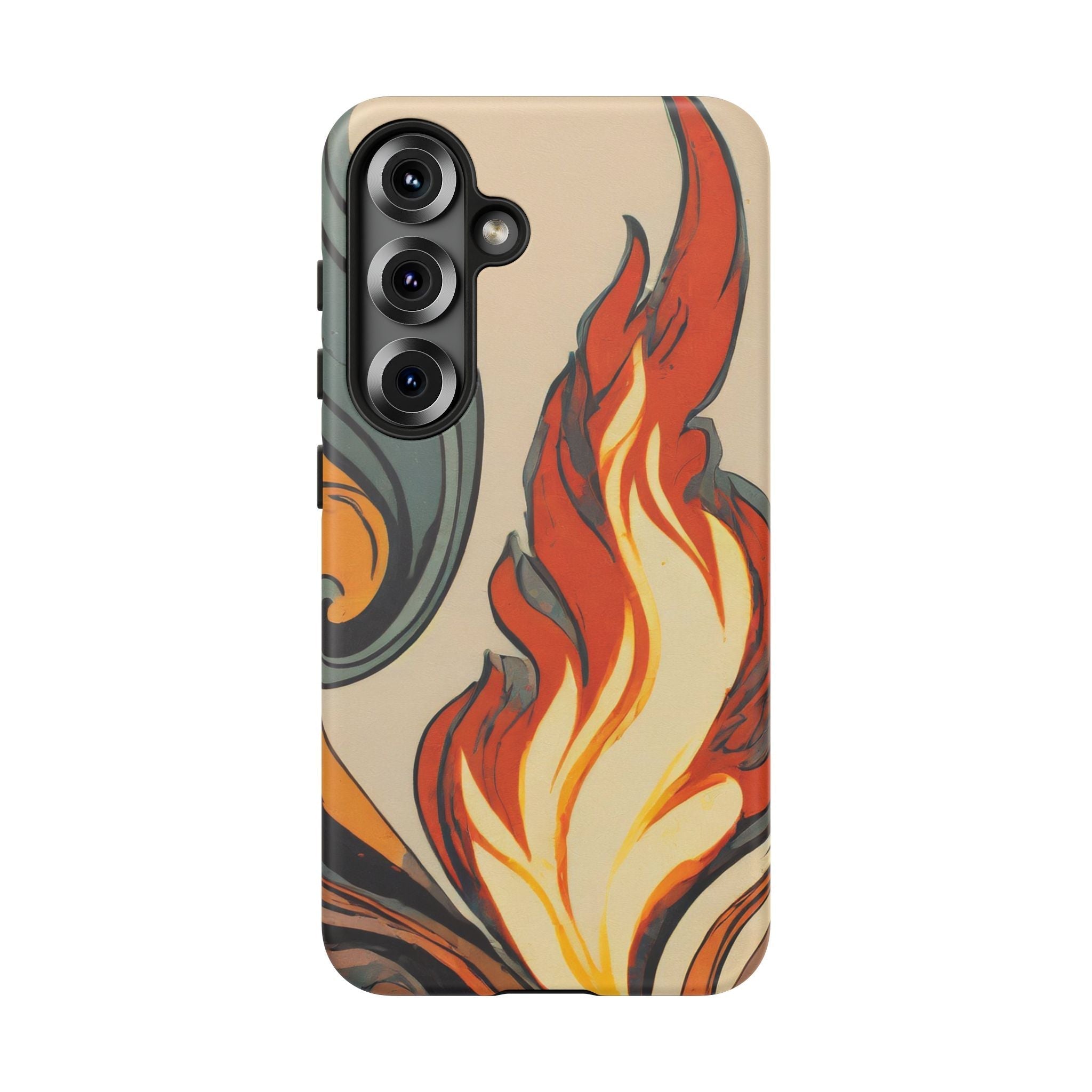 Artistic Flames Abstract Tough Phone Case