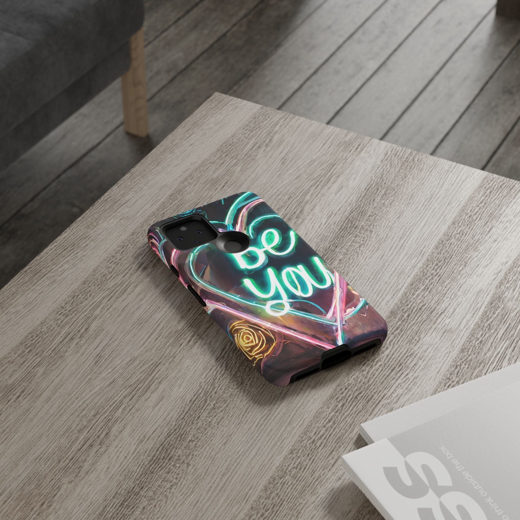 Be You Colorful Neon Heart Tough Phone Case
