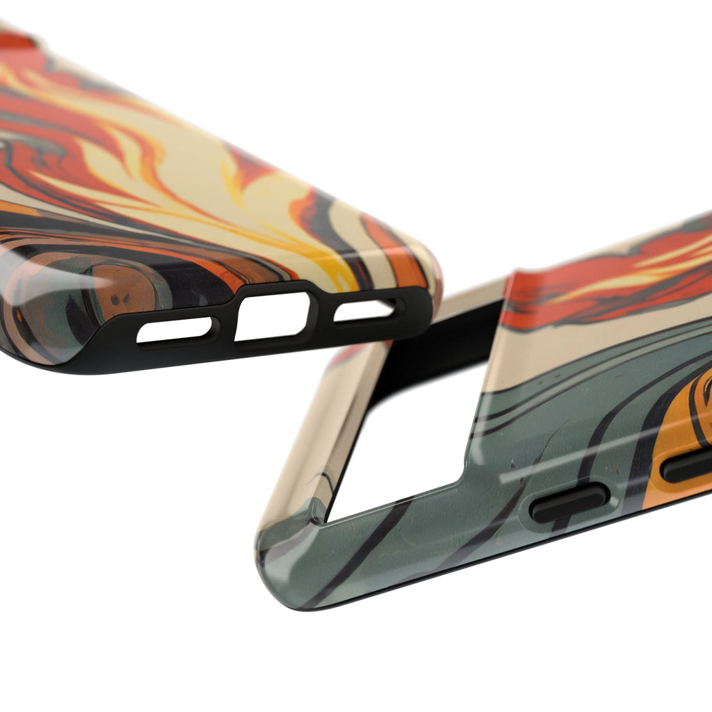 Artistic Flames Abstract Tough Phone Case