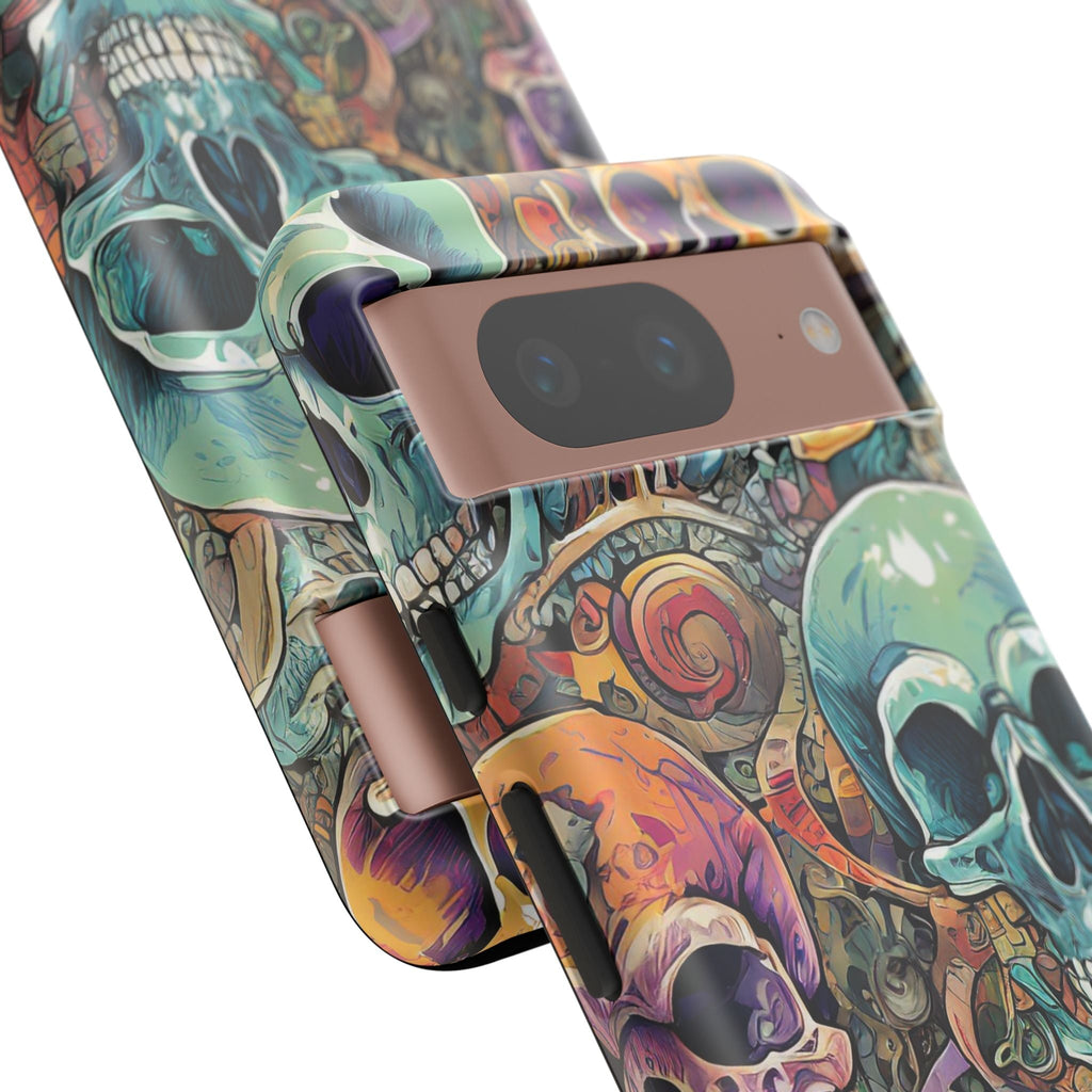 Artistic Skull Collage Tough Phone Case