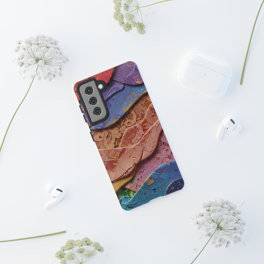 Abstract Painted Lace Tough Phone Case