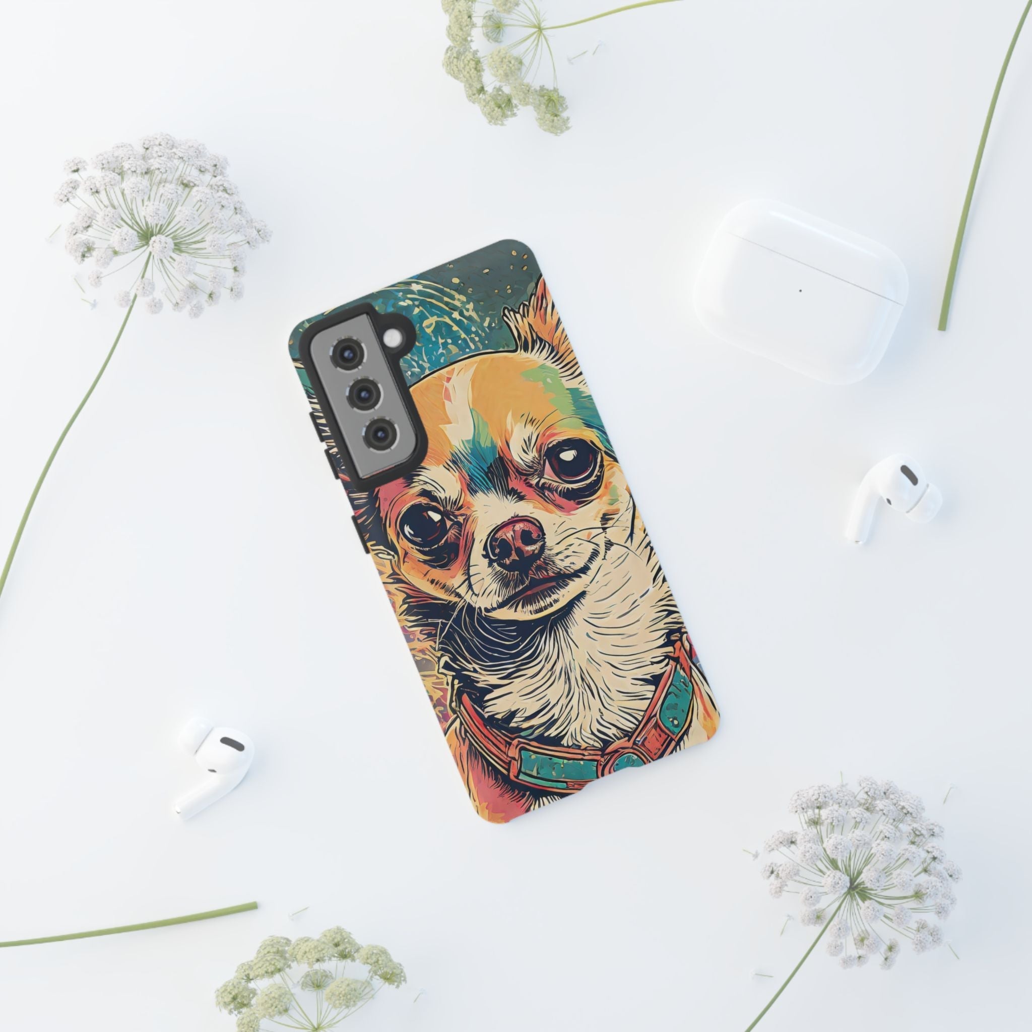 Abstract Chihuahua Tough Phone Cases