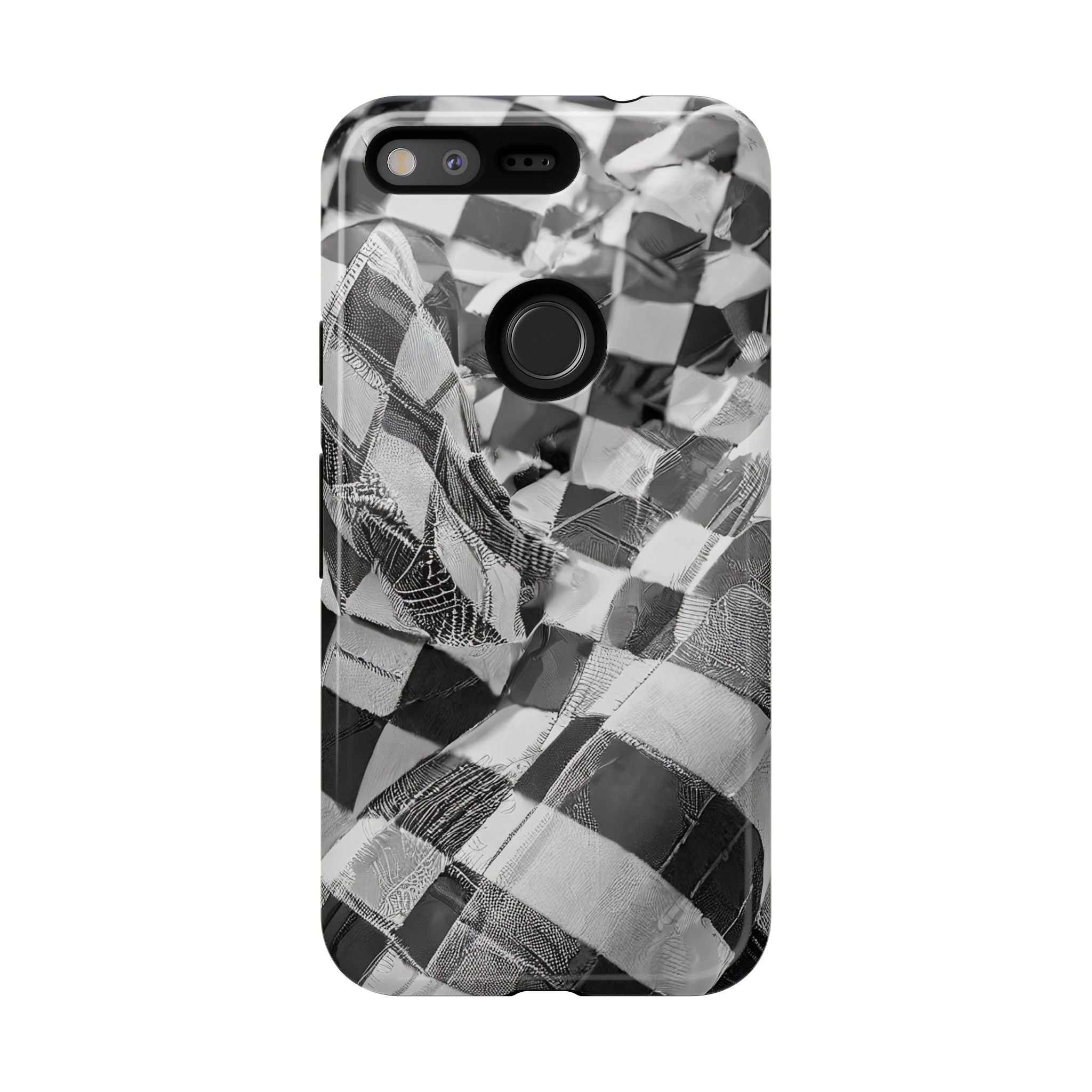 Abstract Checker Print Tough Phone Case