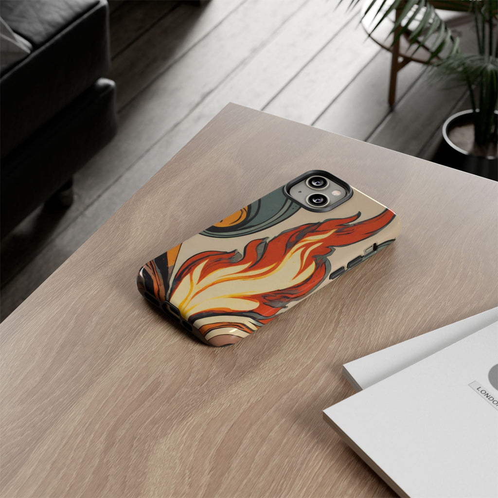 Artistic Flames Abstract Tough Phone Case
