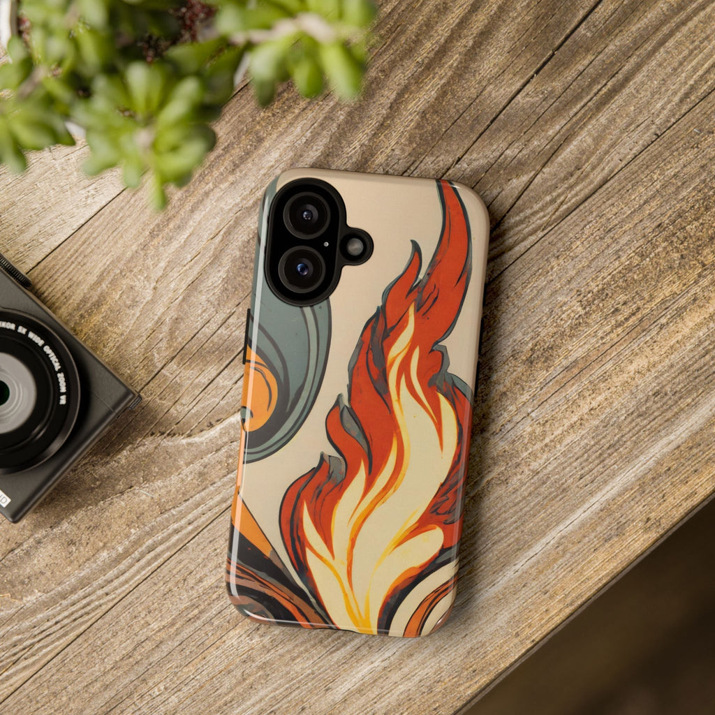 Artistic Flames Abstract Tough Phone Case