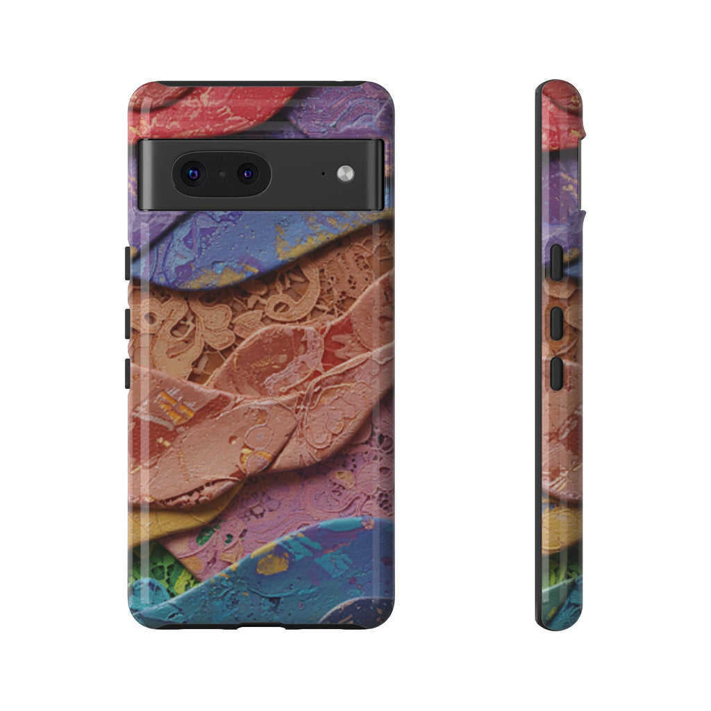Abstract Painted Lace Tough Phone Case