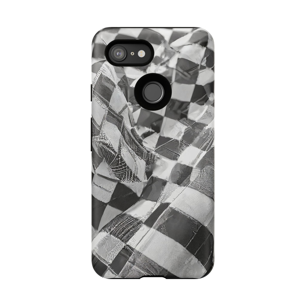 Abstract Checker Print Tough Phone Case