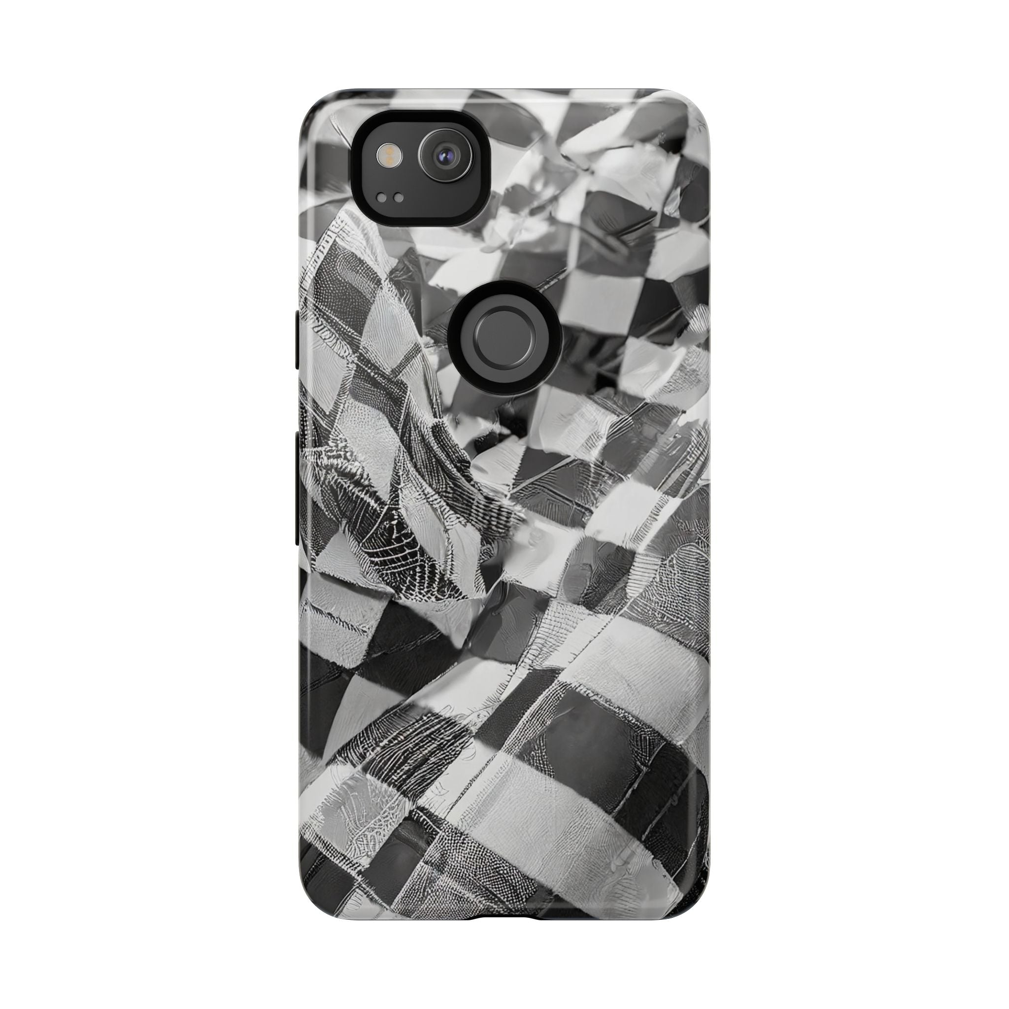 Abstract Checker Print Tough Phone Case
