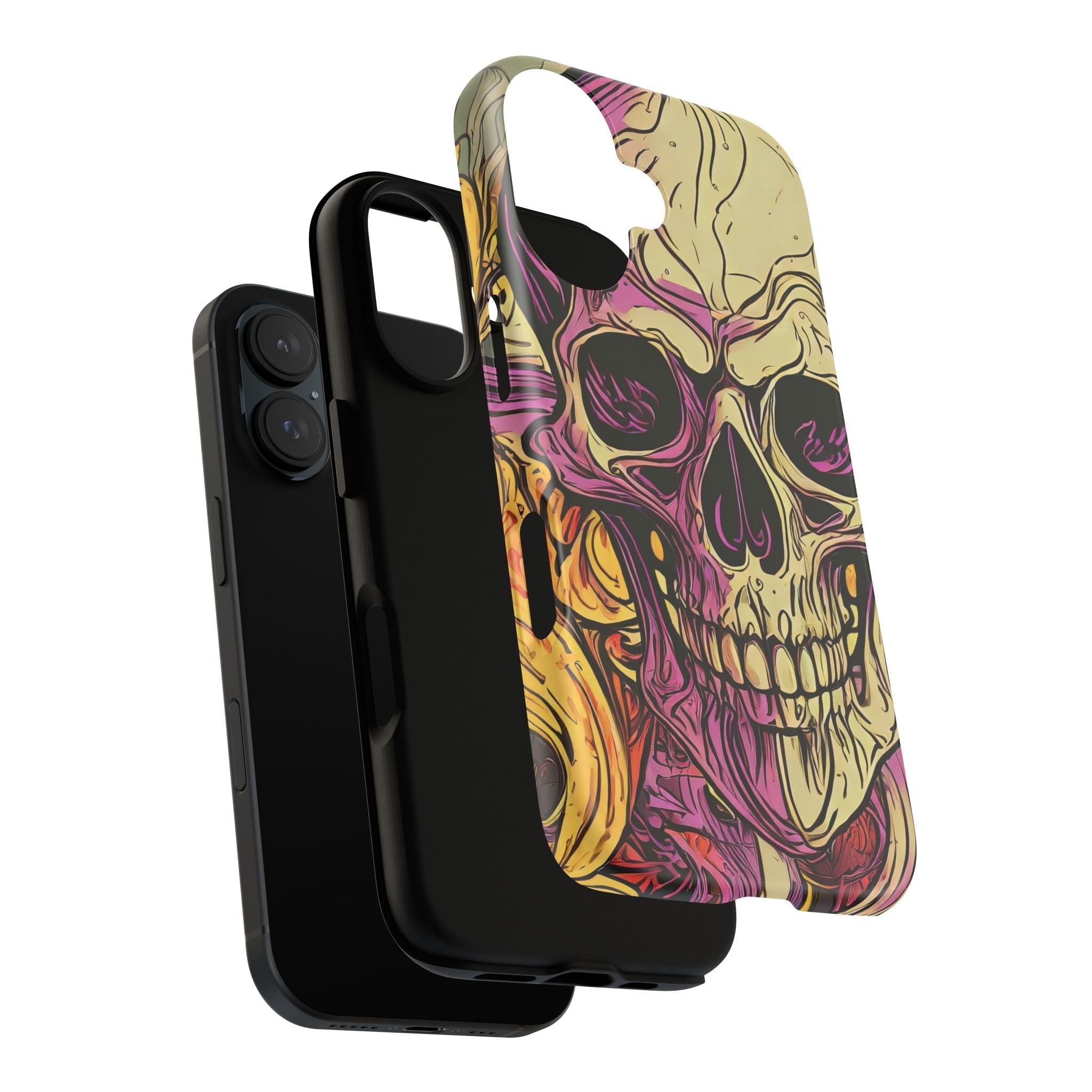 Abstract Purple Skull Tough Phone Case