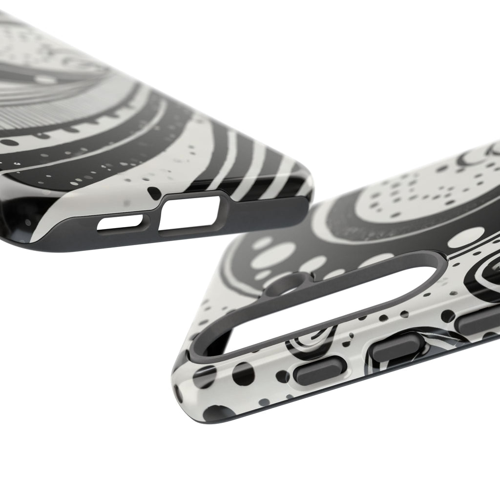 Artistic Black & White Swirl Tough Phone Case