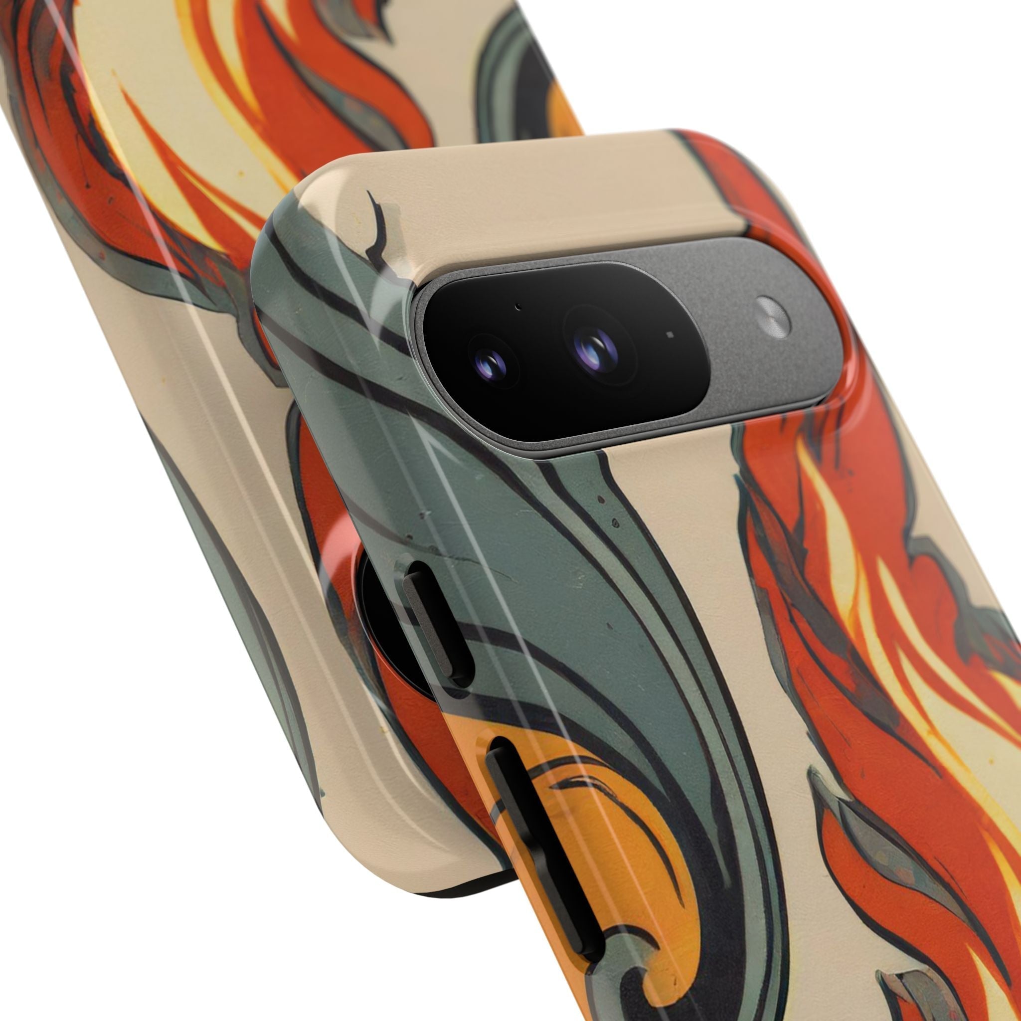 Artistic Flames Abstract Tough Phone Case