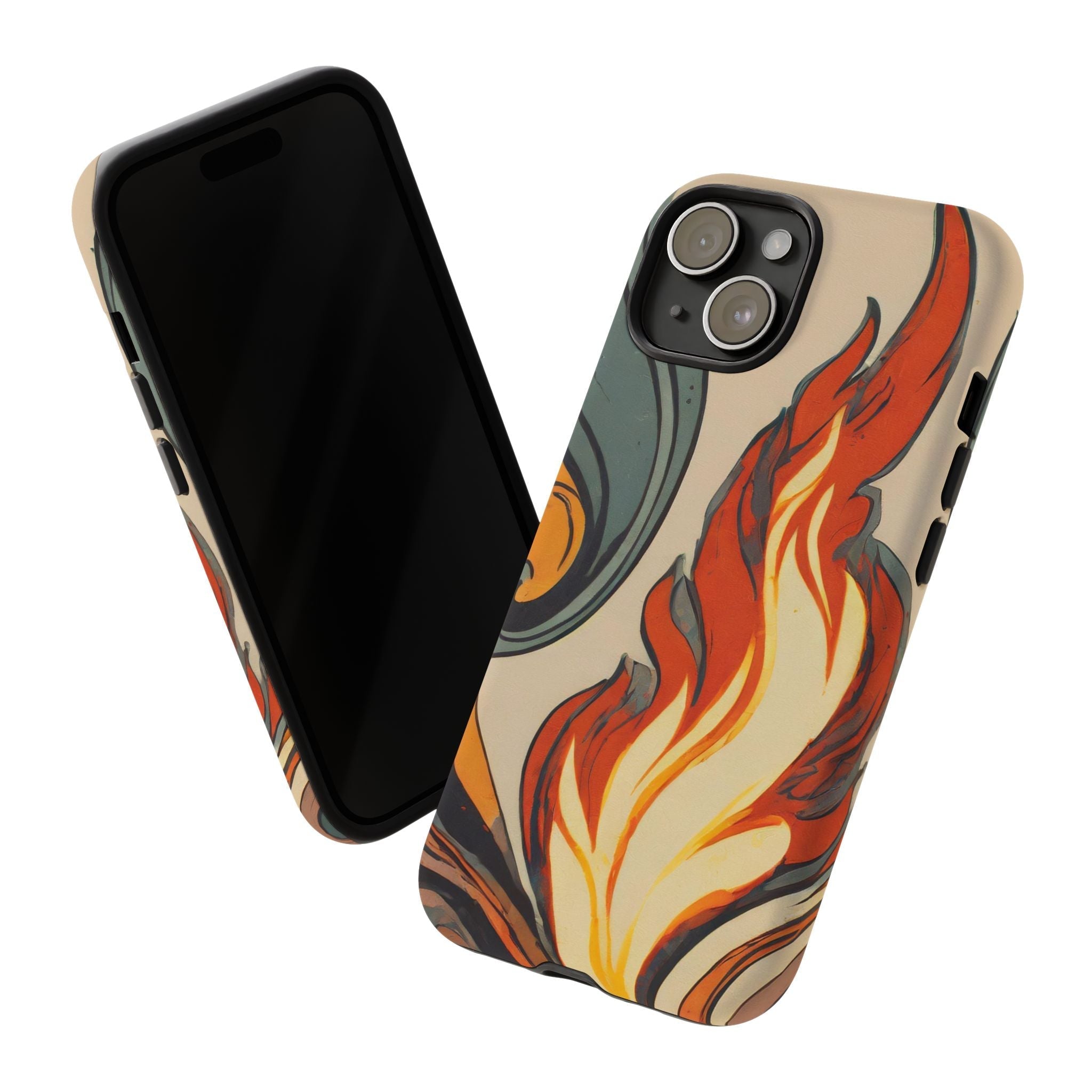 Artistic Flames Abstract Tough Phone Case