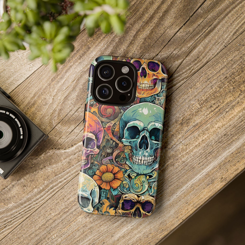 Artistic Skull Collage Tough Phone Case