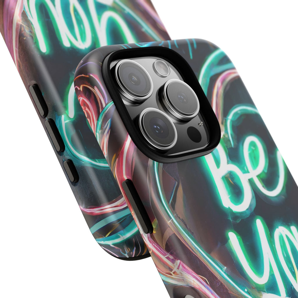 Be You Colorful Neon Heart Tough Phone Case