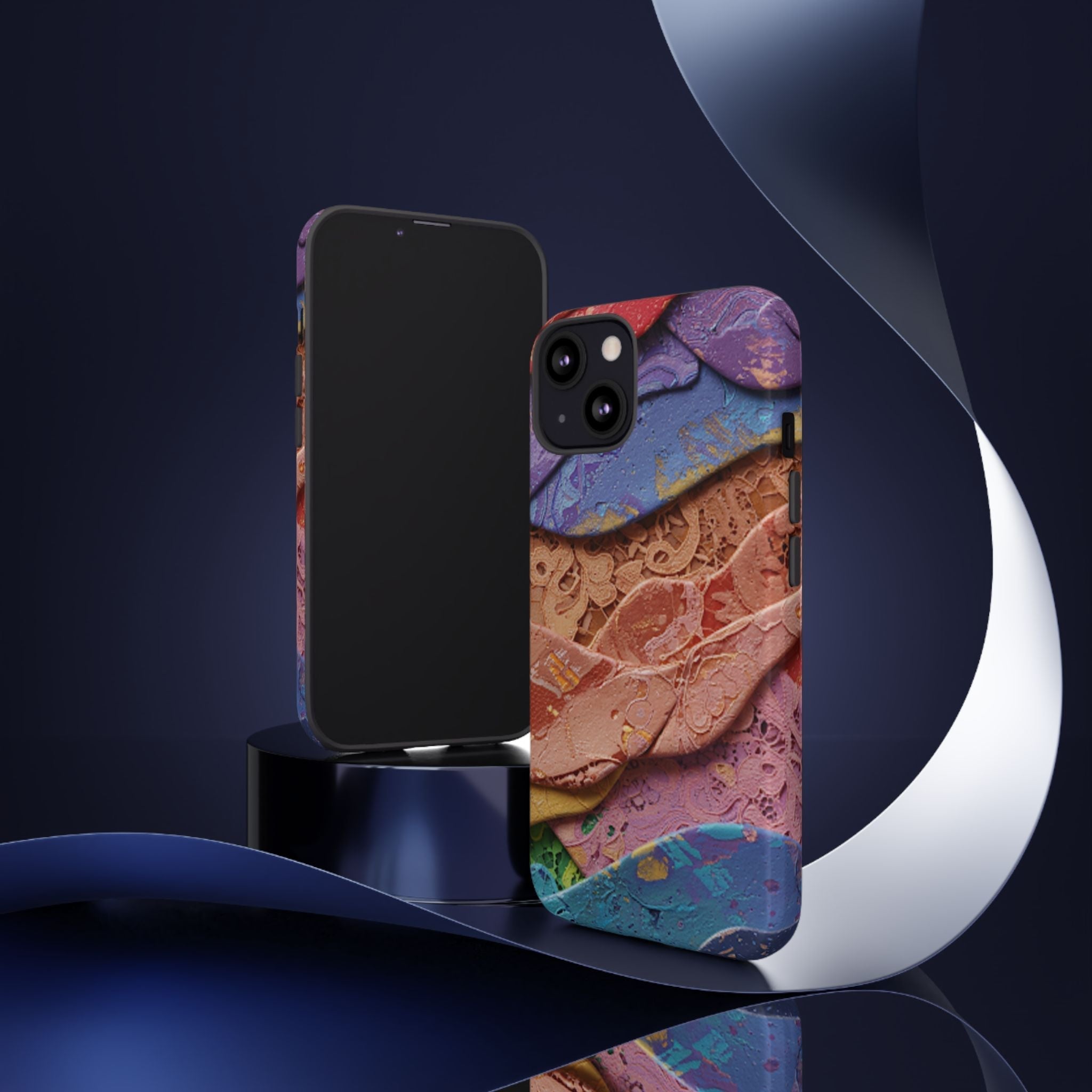 Abstract Painted Lace Tough Phone Case