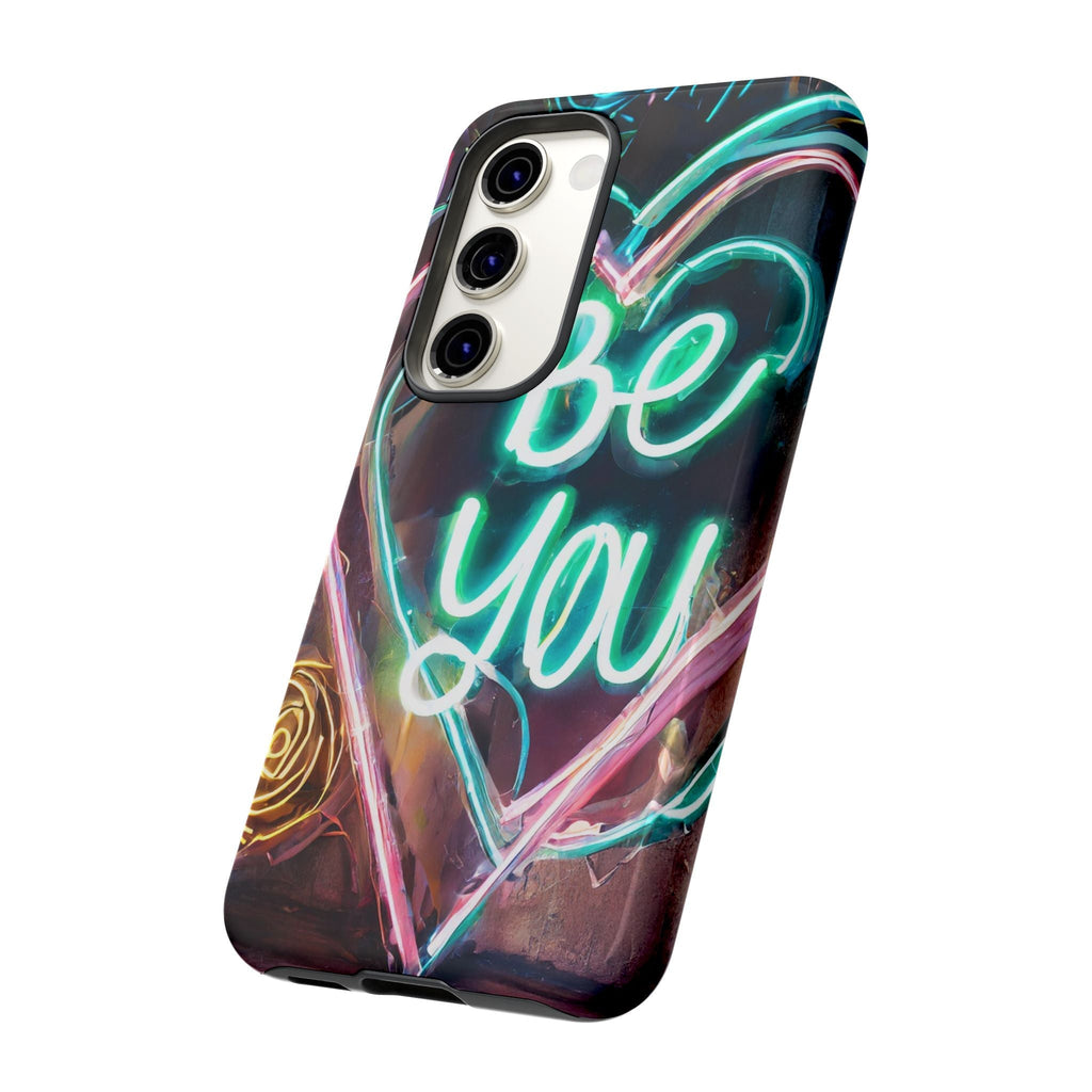 Be You Colorful Neon Heart Tough Phone Case