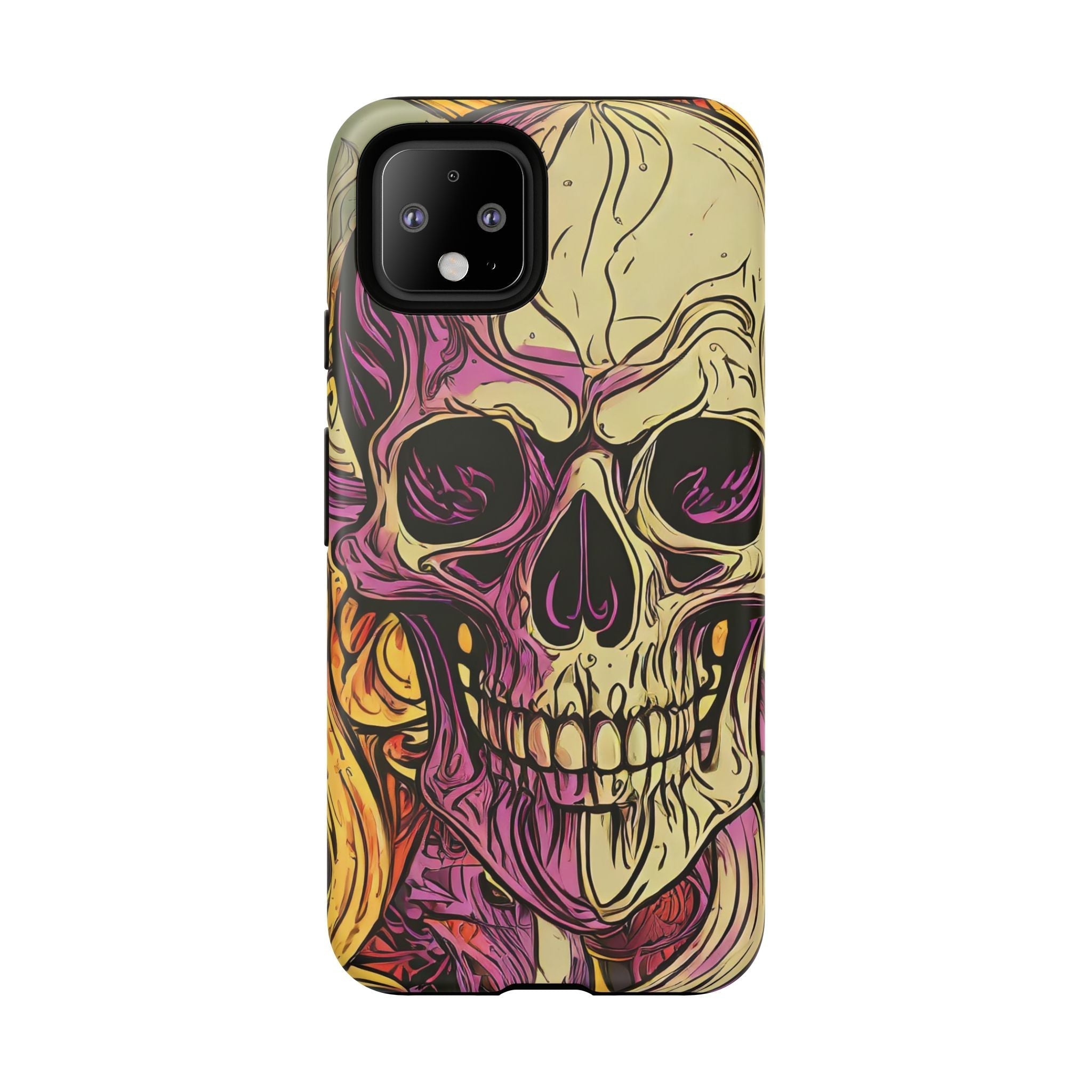 Abstract Purple Skull Tough Phone Case