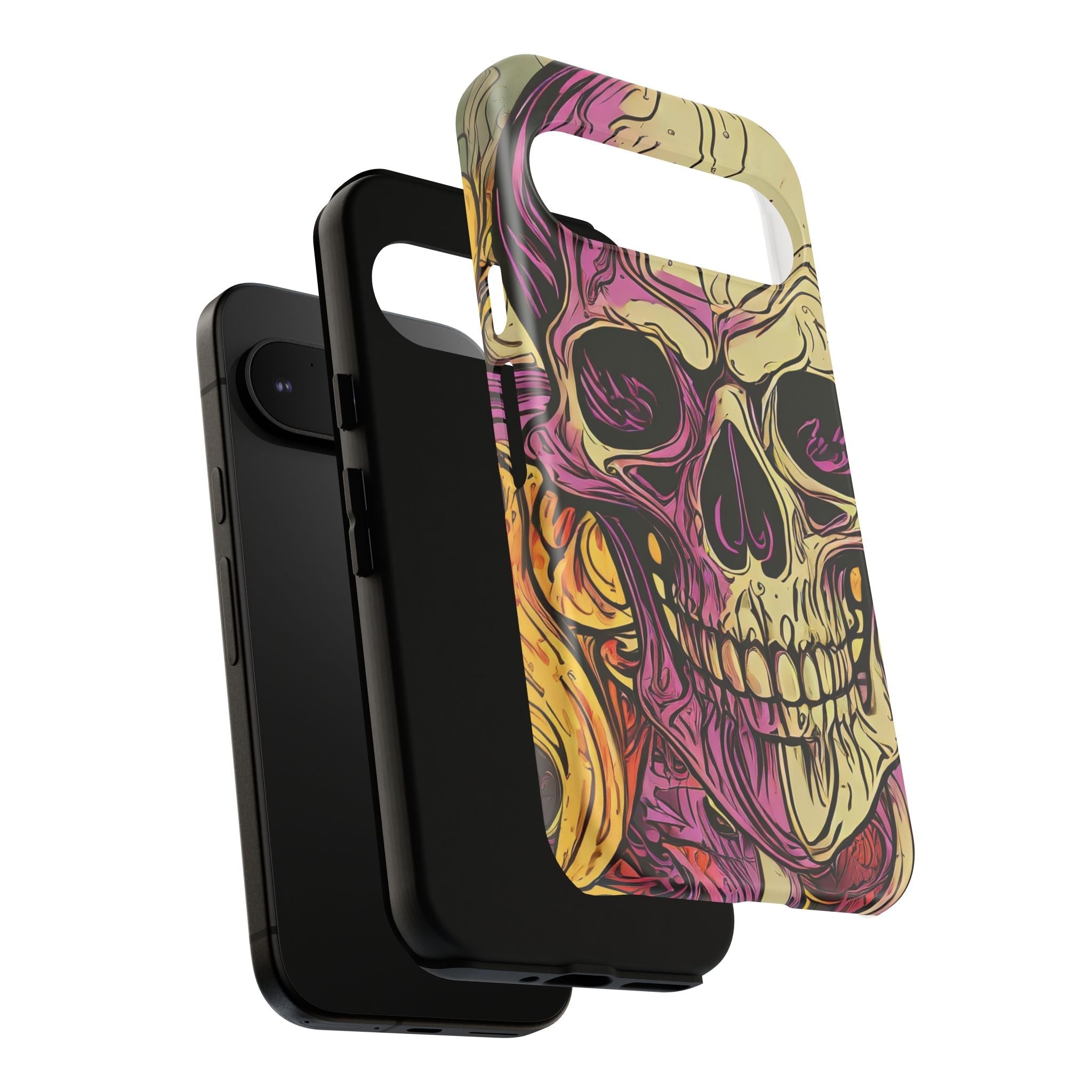 Abstract Purple Skull Tough Phone Case