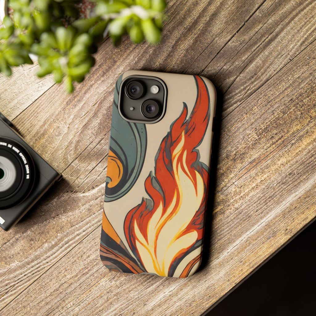 Artistic Flames Abstract Tough Phone Case