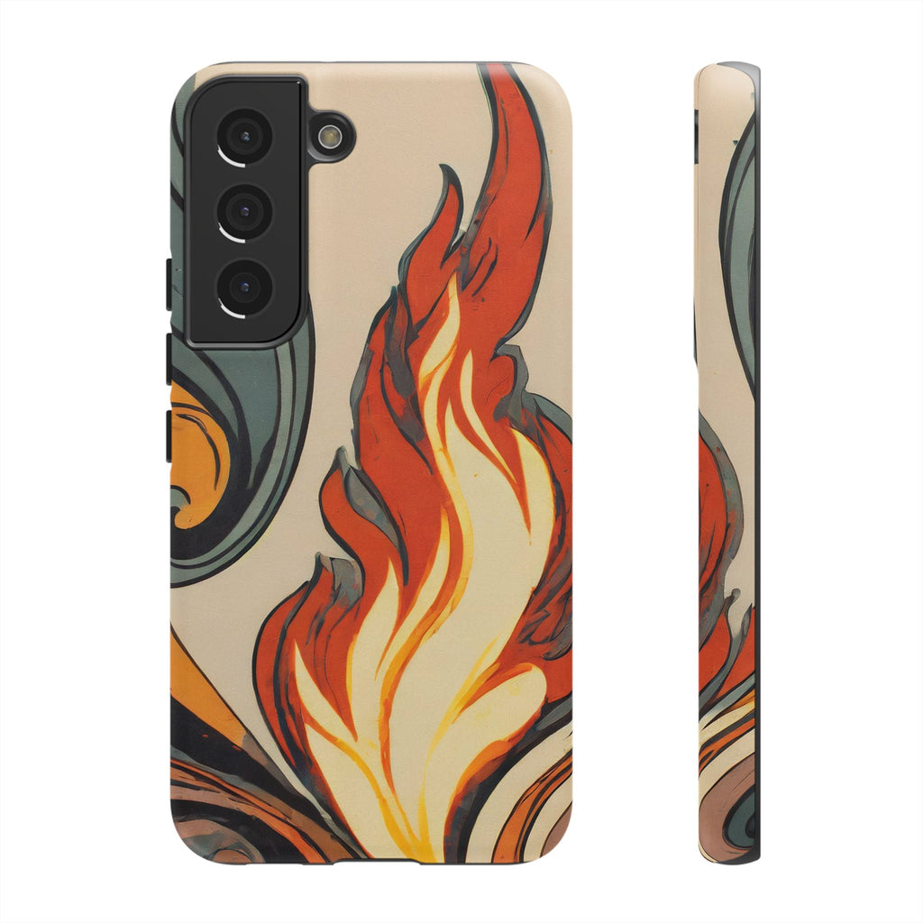Artistic Flames Abstract Tough Phone Case