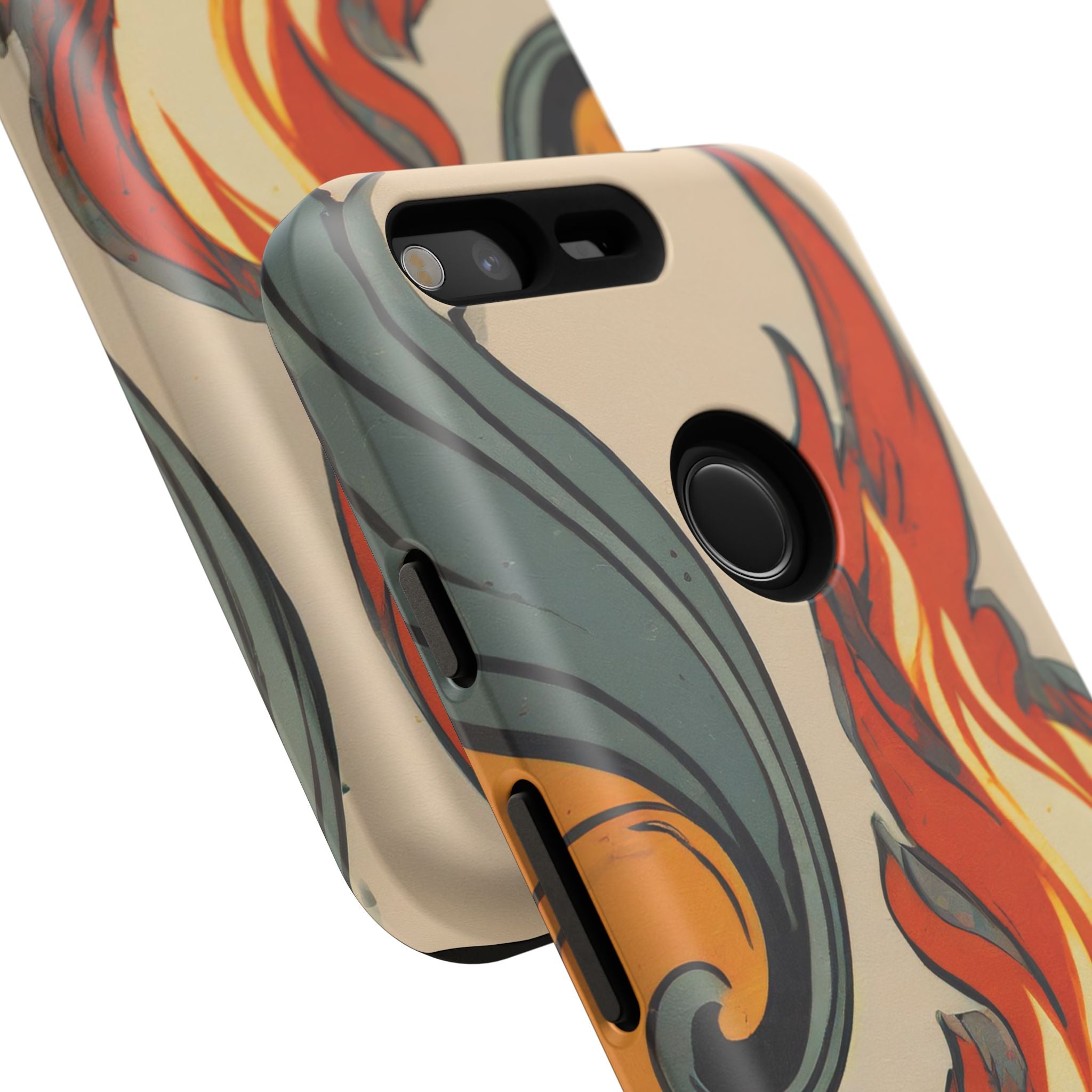Artistic Flames Abstract Tough Phone Case