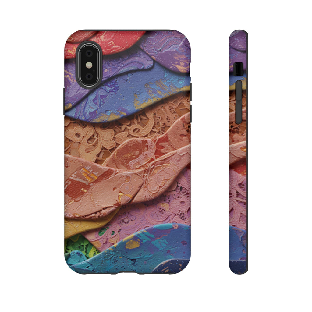Abstract Painted Lace Tough Phone Case
