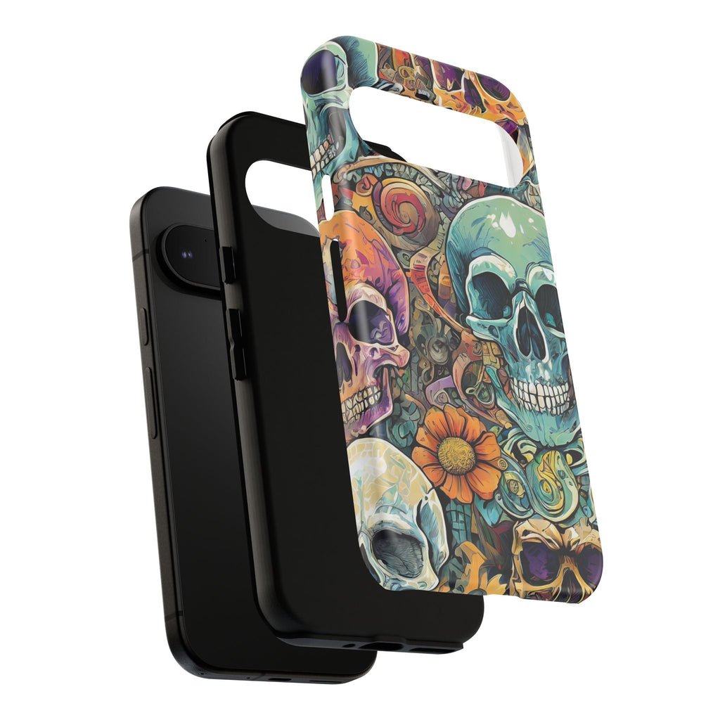 Artistic Skull Collage Tough Phone Case