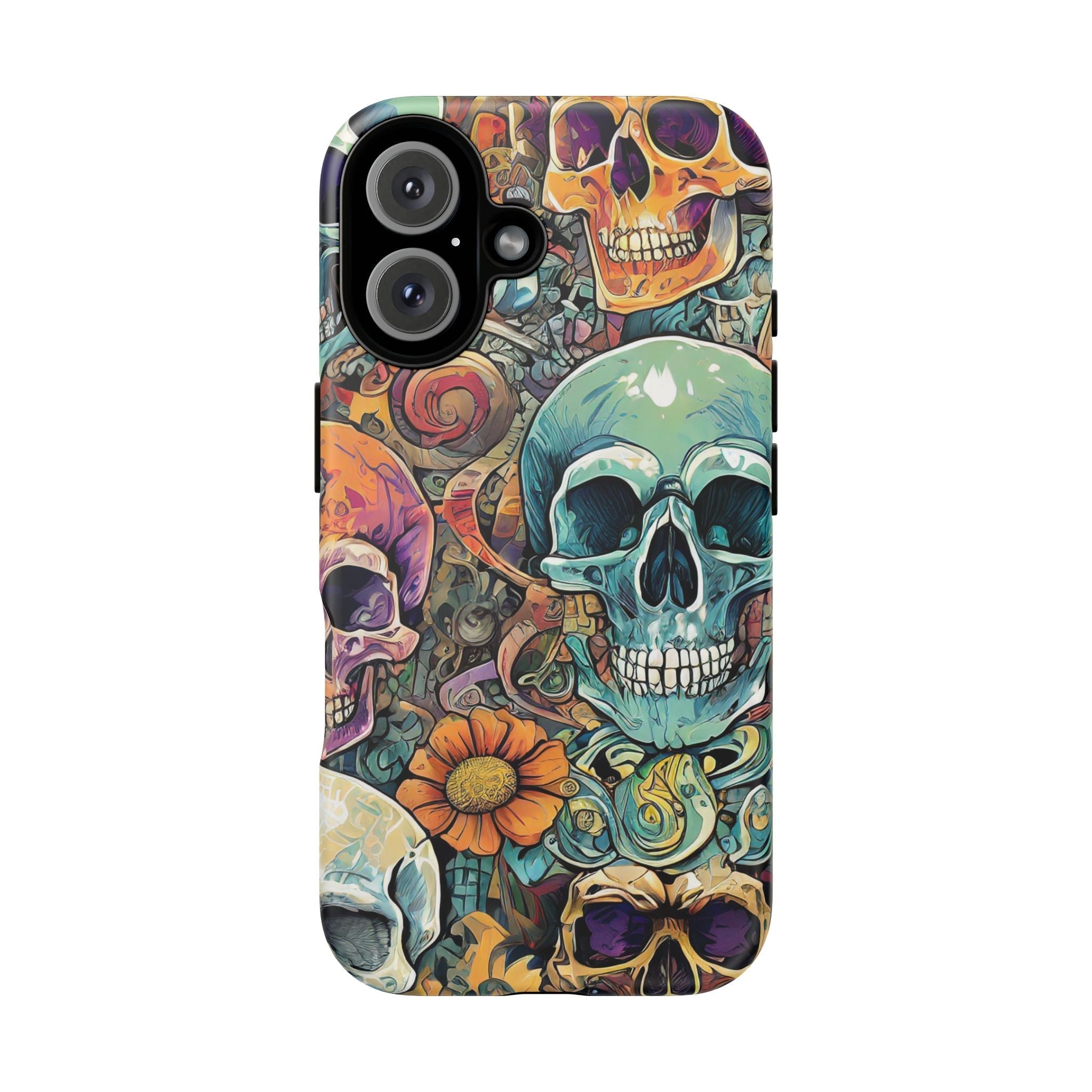 Artistic Skull Collage Tough Phone Case