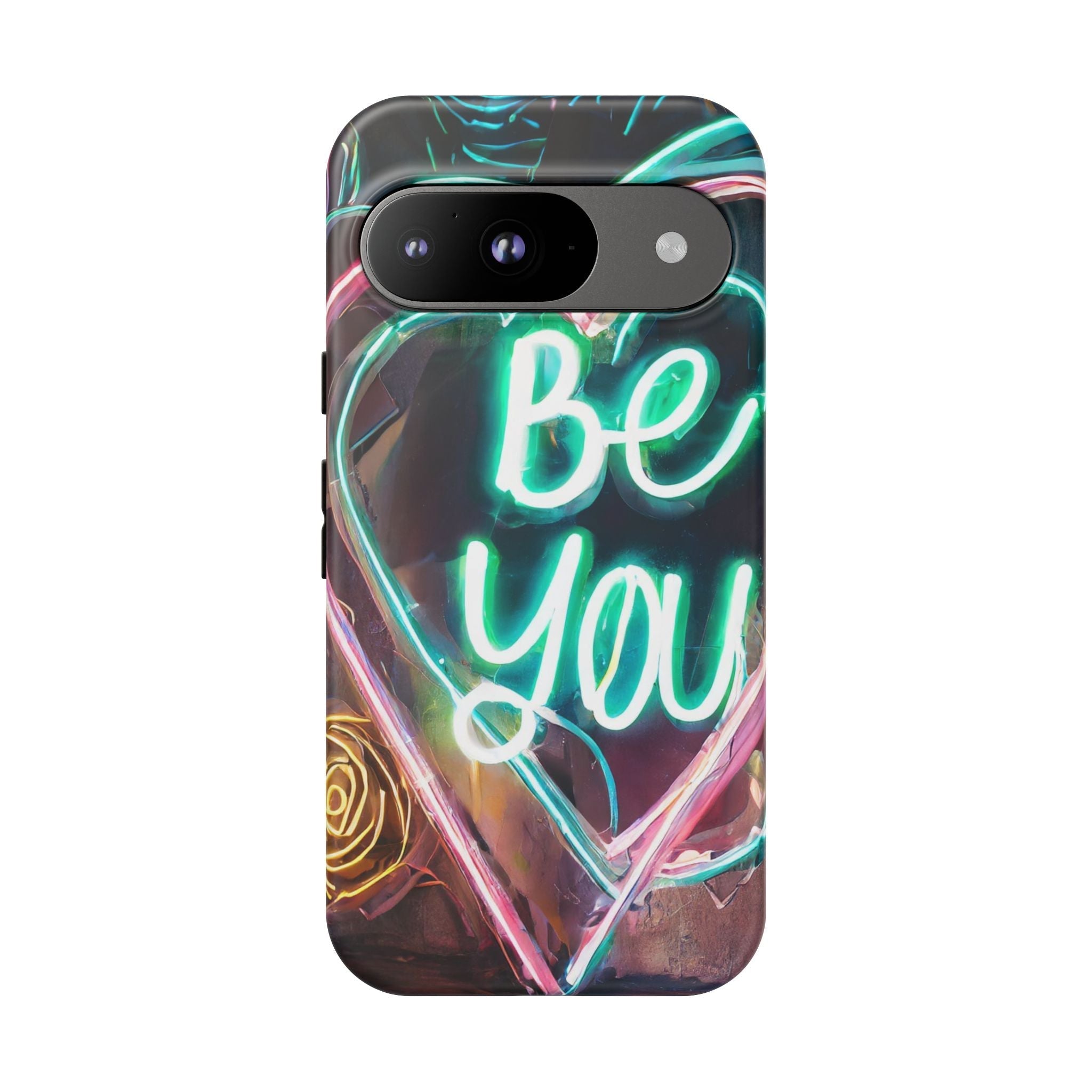 Be You Colorful Neon Heart Tough Phone Case