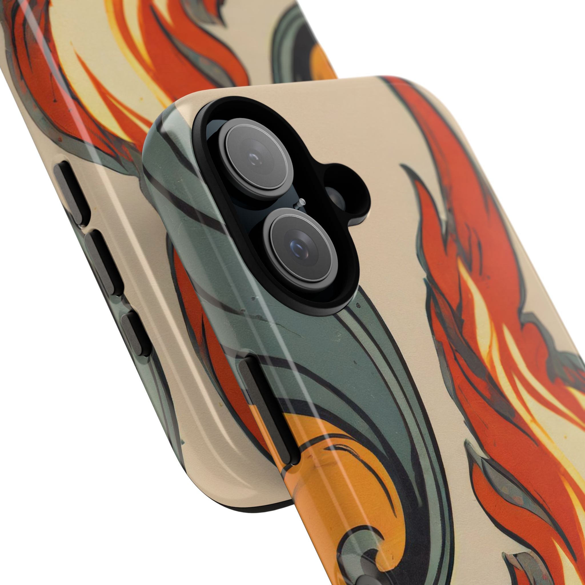 Artistic Flames Abstract Tough Phone Case