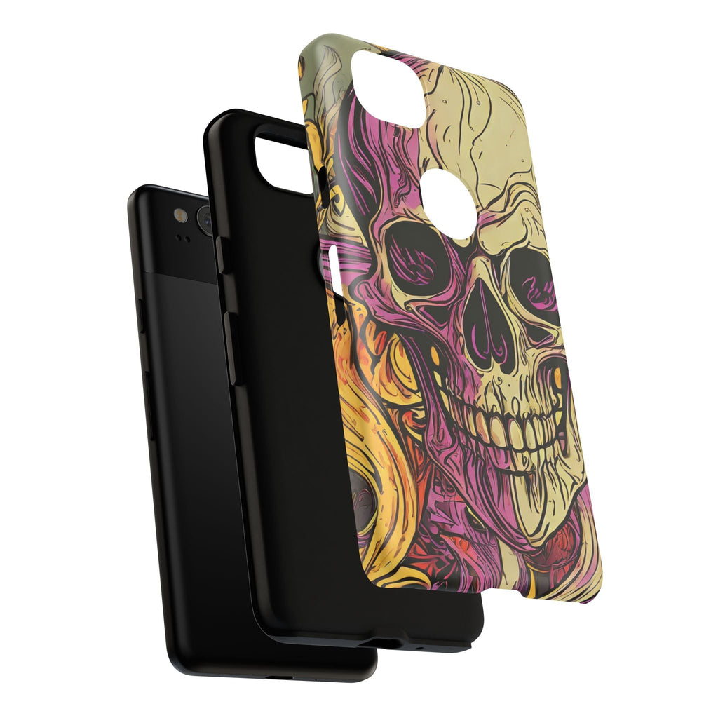 Abstract Purple Skull Tough Phone Case