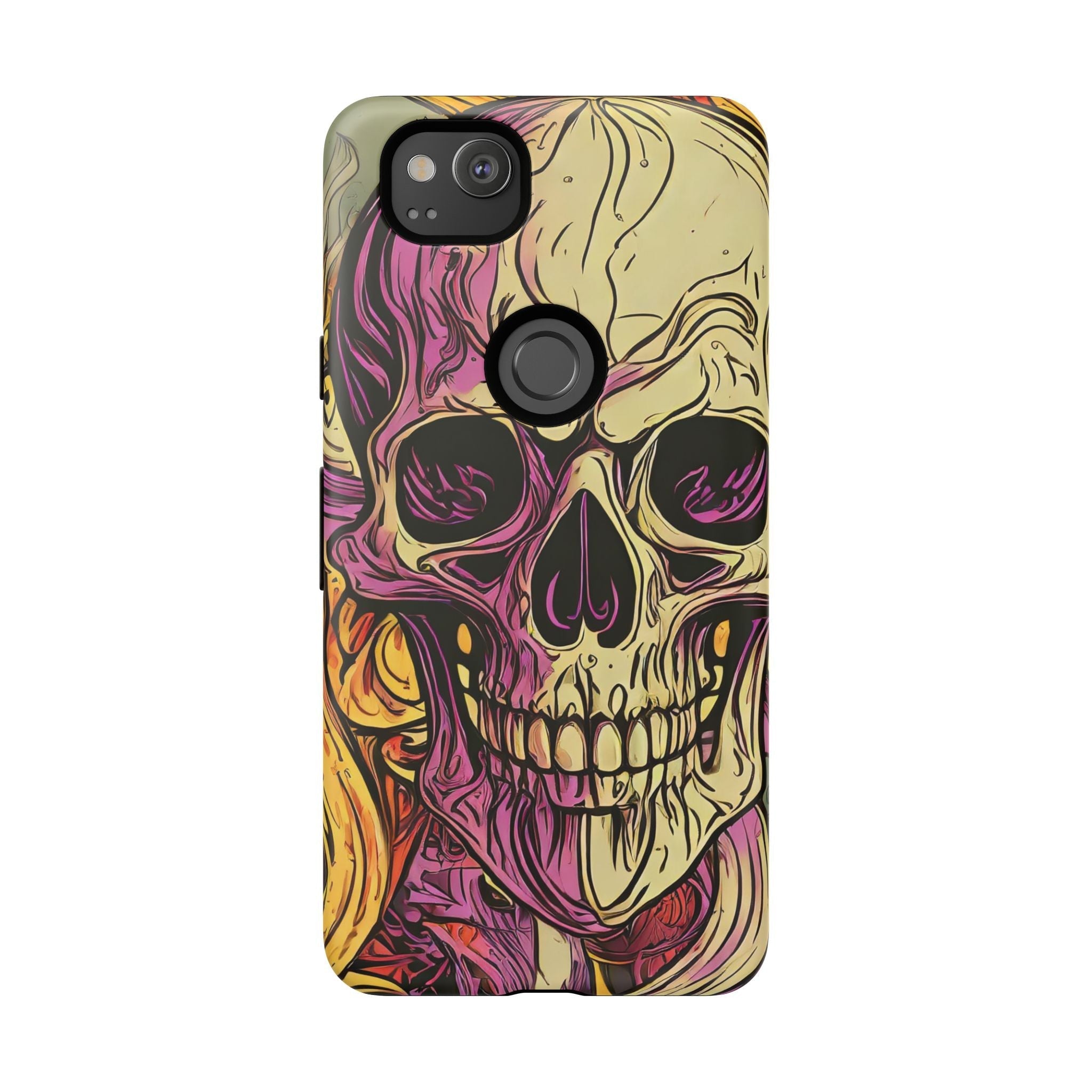 Abstract Purple Skull Tough Phone Case