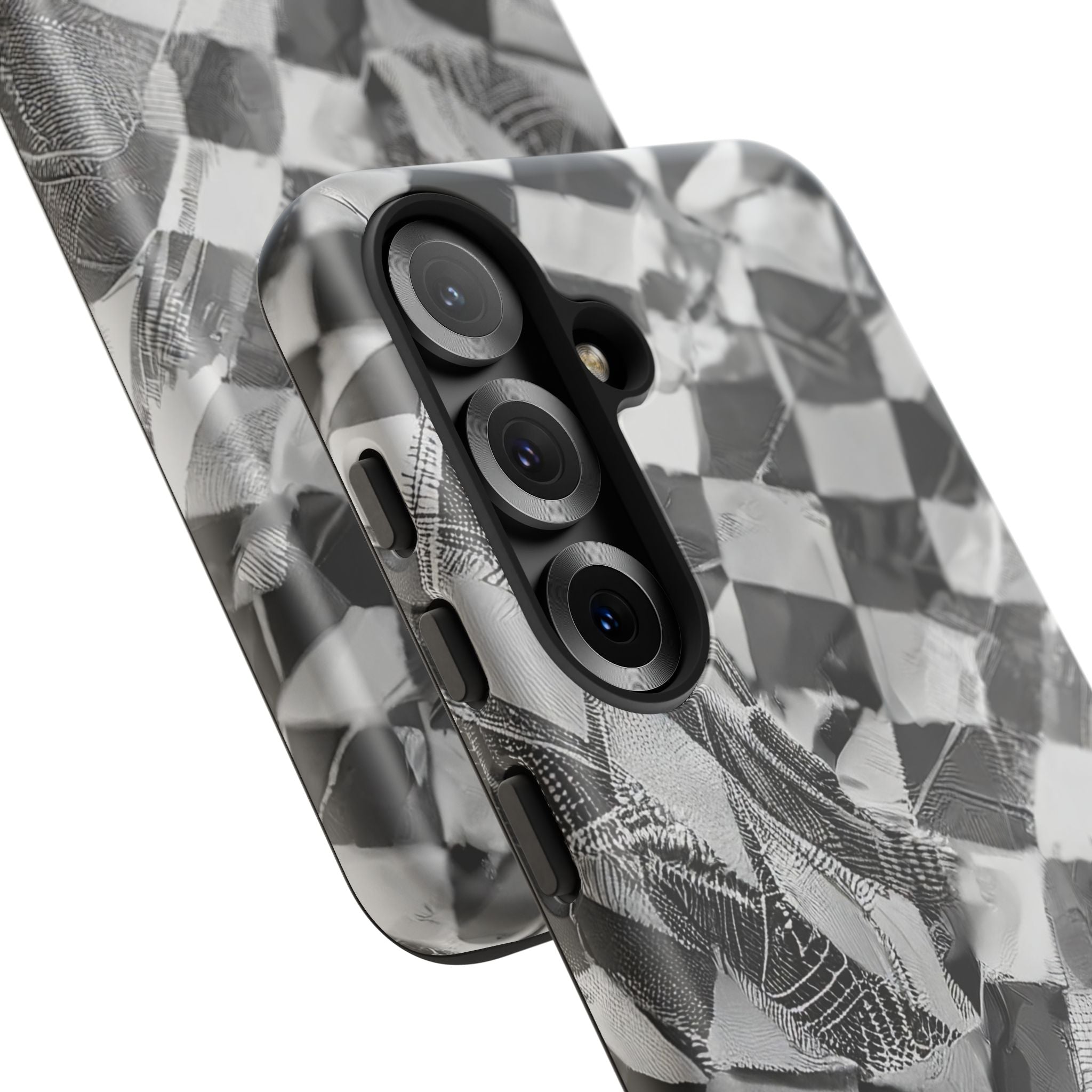 Abstract Checker Print Tough Phone Case