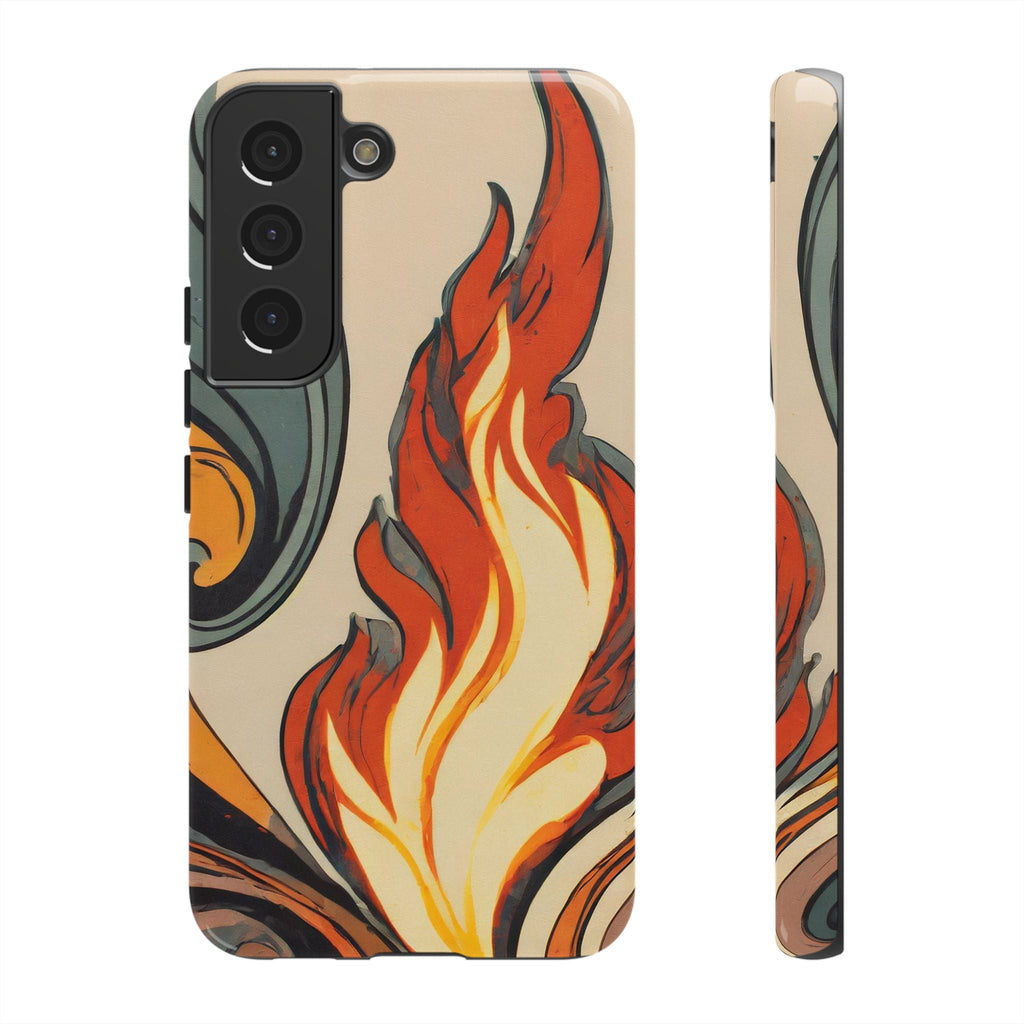 Artistic Flames Abstract Tough Phone Case