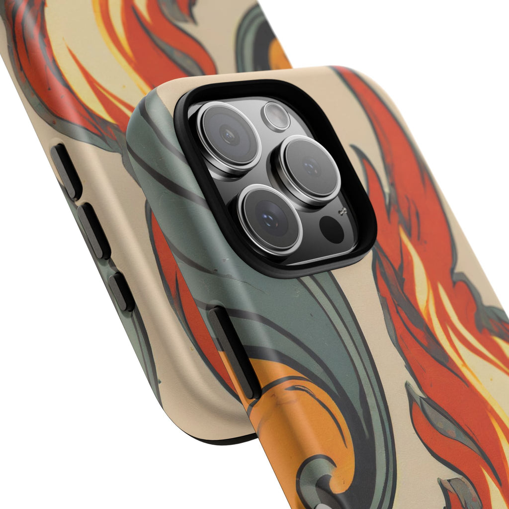 Artistic Flames Abstract Tough Phone Case