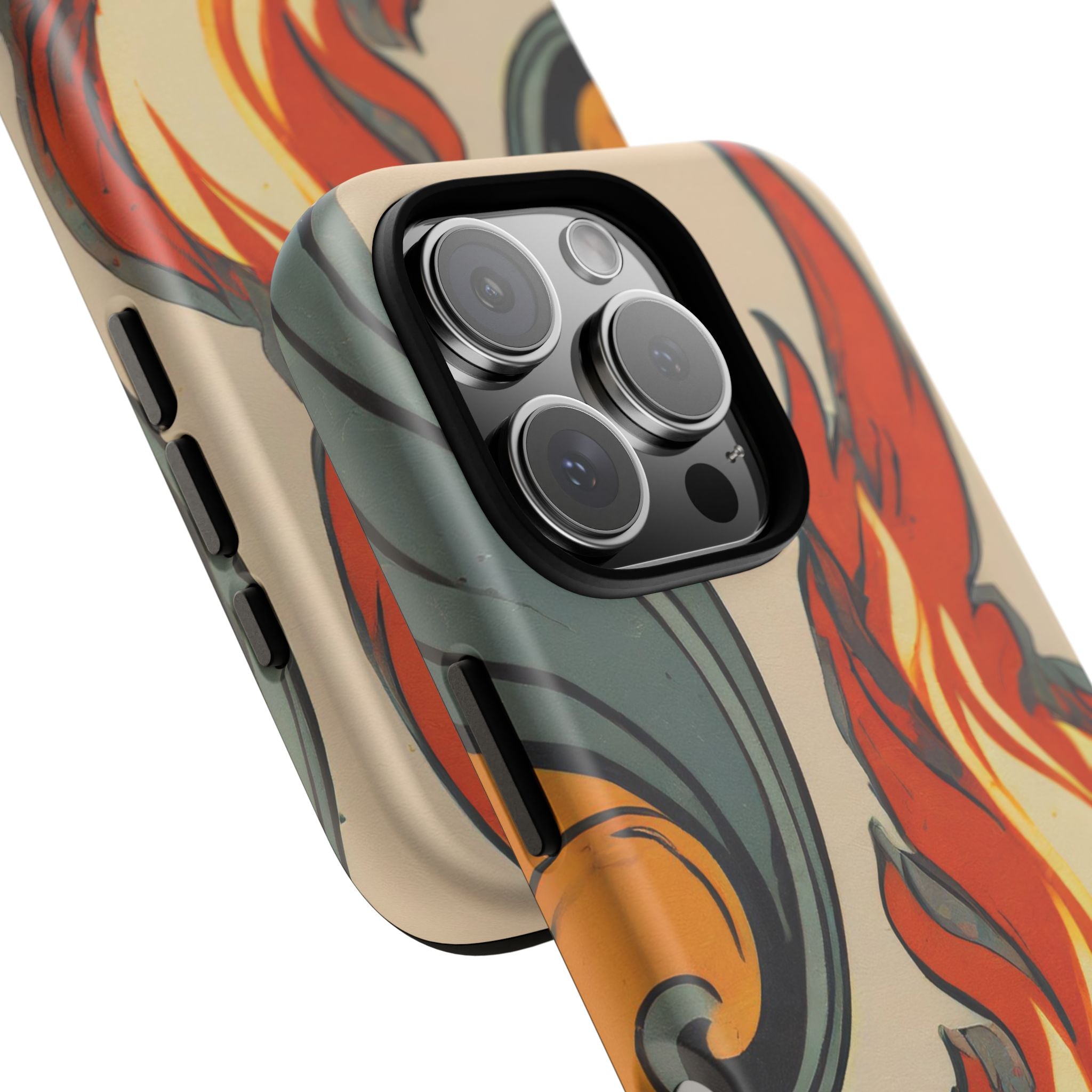 Artistic Flames Abstract Tough Phone Case