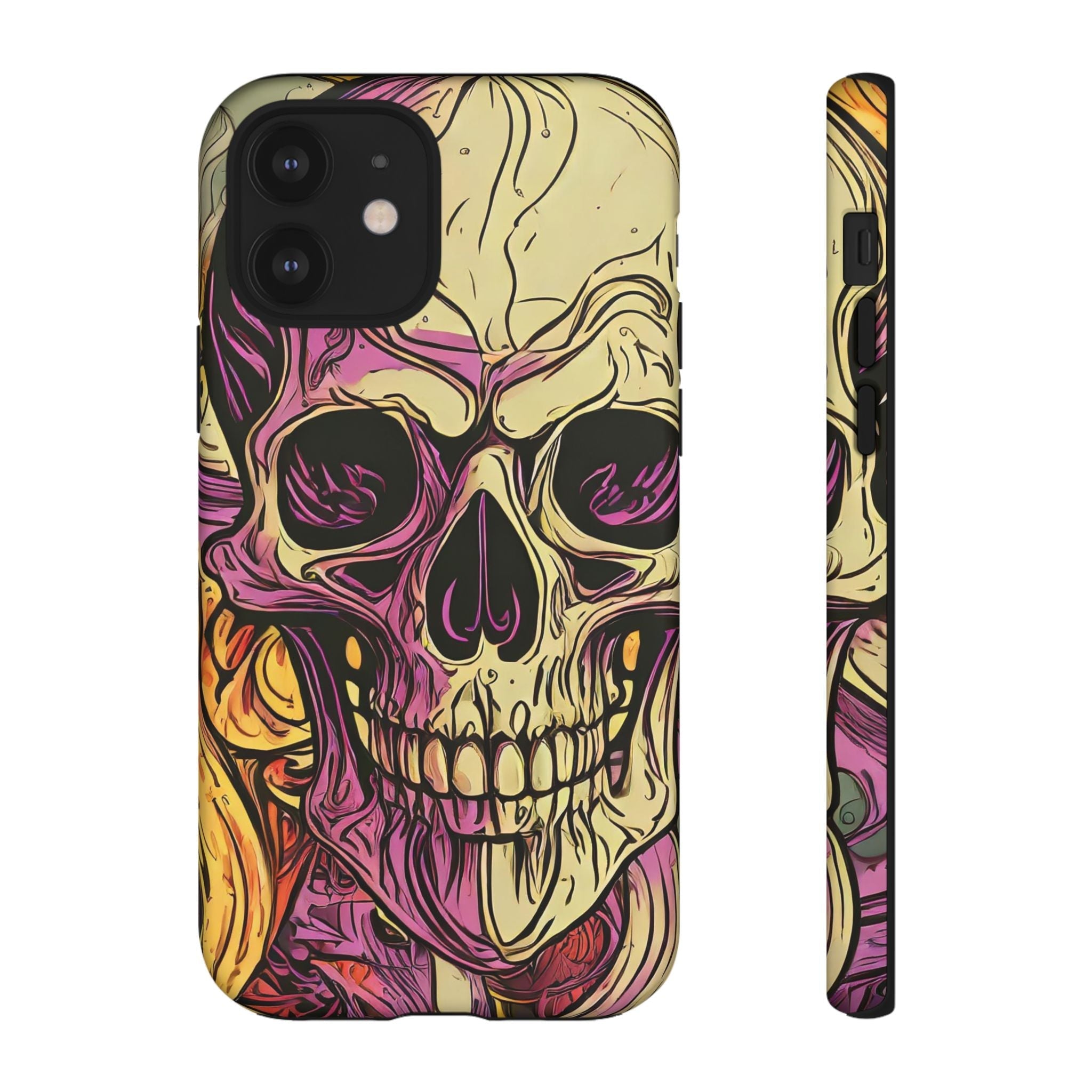 Abstract Purple Skull Tough Phone Case