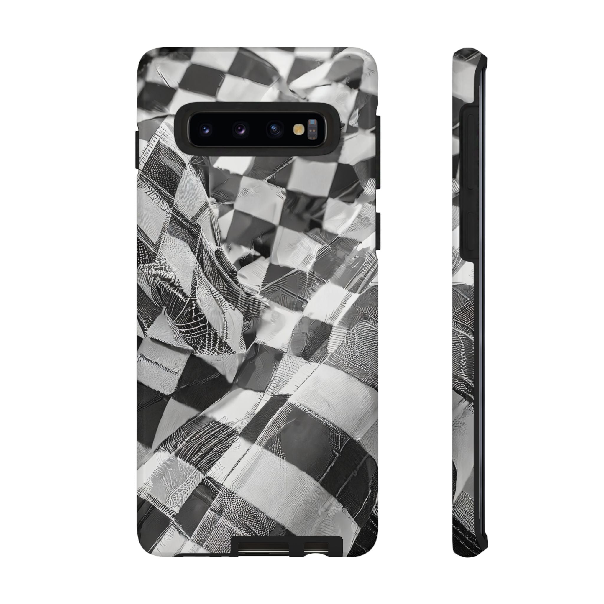 Abstract Checker Print Tough Phone Case