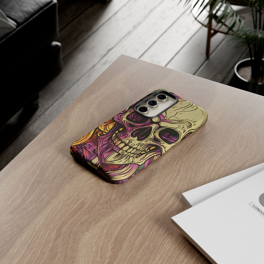 Abstract Purple Skull Tough Phone Case