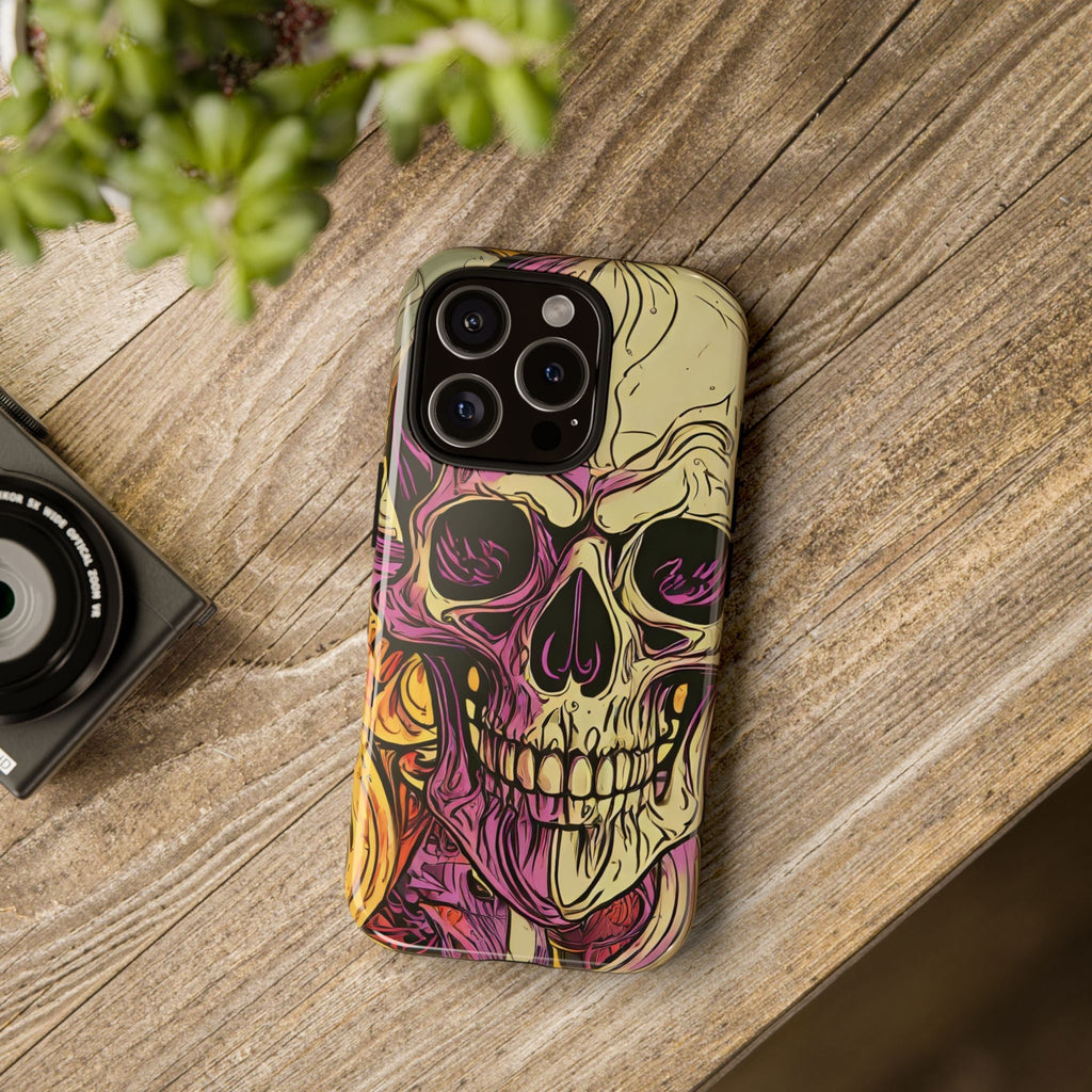 Abstract Purple Skull Tough Phone Case