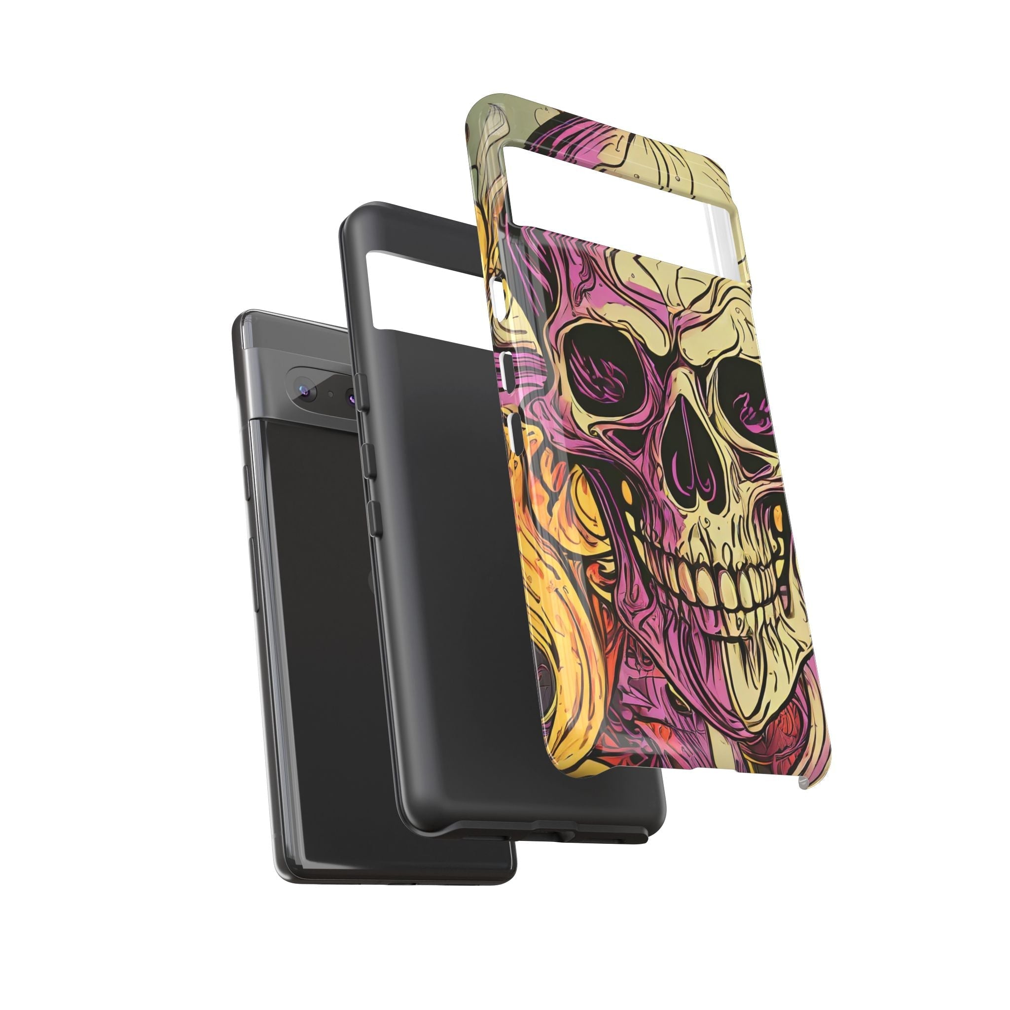 Abstract Purple Skull Tough Phone Case