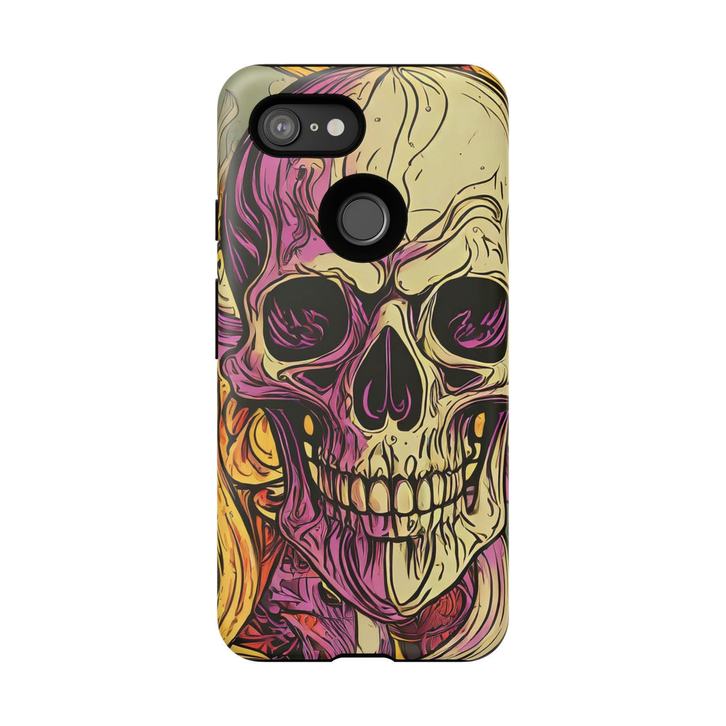 Abstract Purple Skull Tough Phone Case