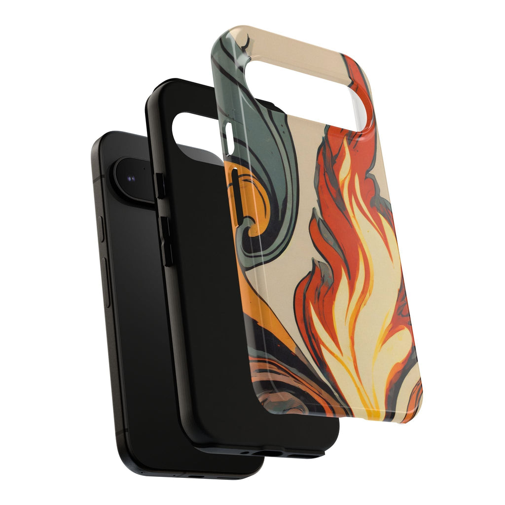 Artistic Flames Abstract Tough Phone Case