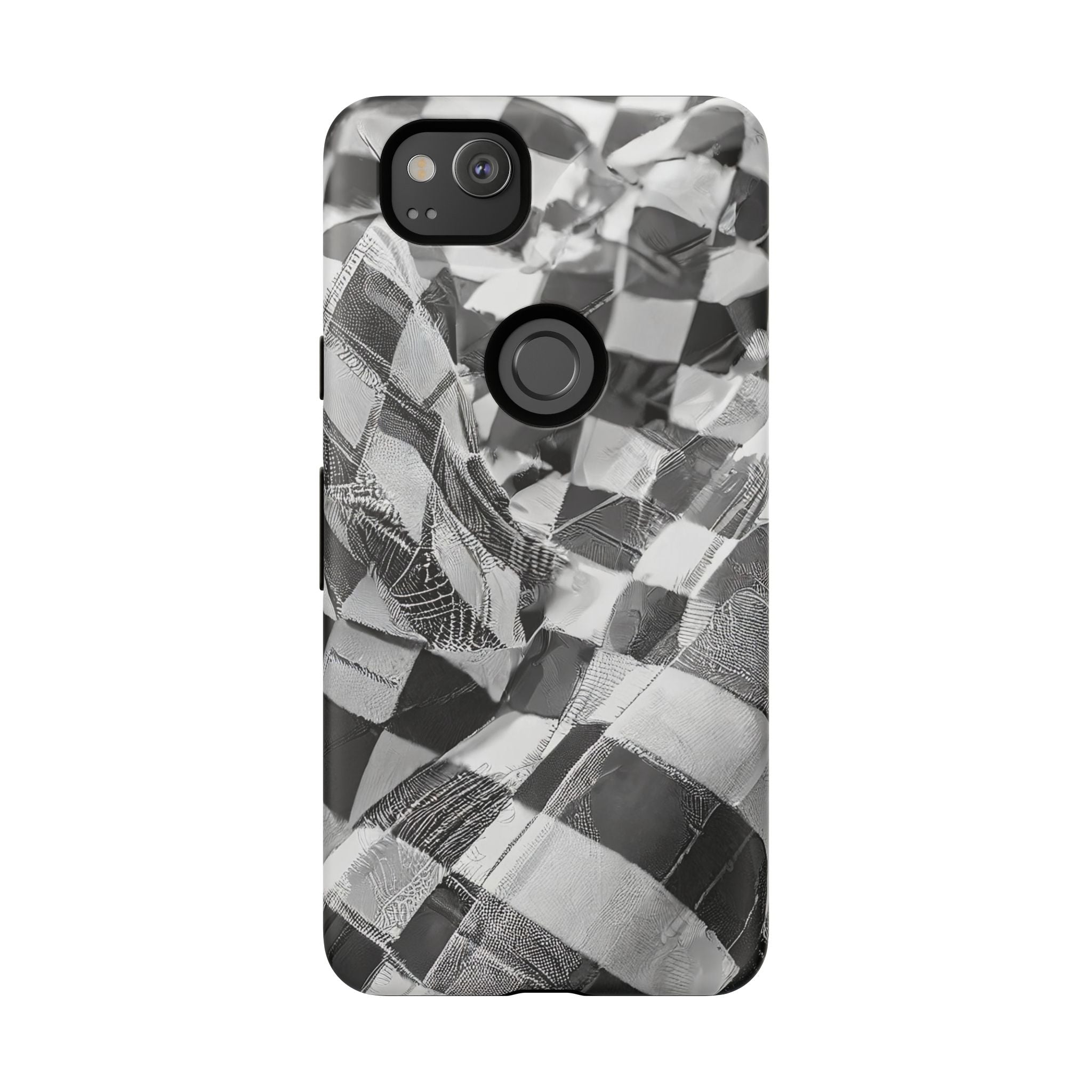 Abstract Checker Print Tough Phone Case