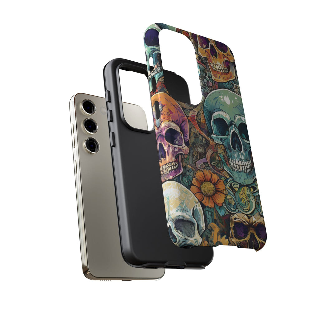 Artistic Skull Collage Tough Phone Case