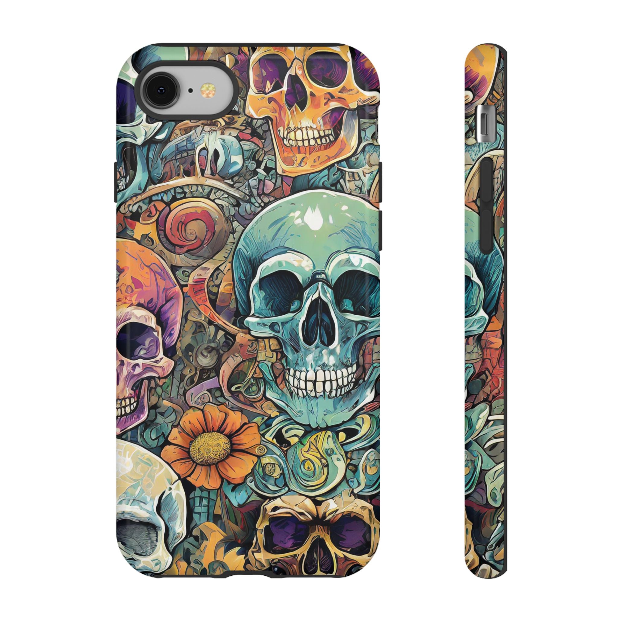 Artistic Skull Collage Tough Phone Case
