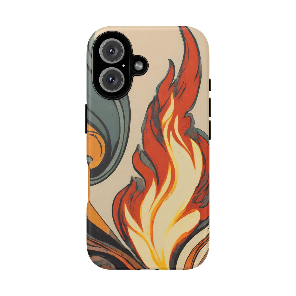 Artistic Flames Abstract Tough Phone Case